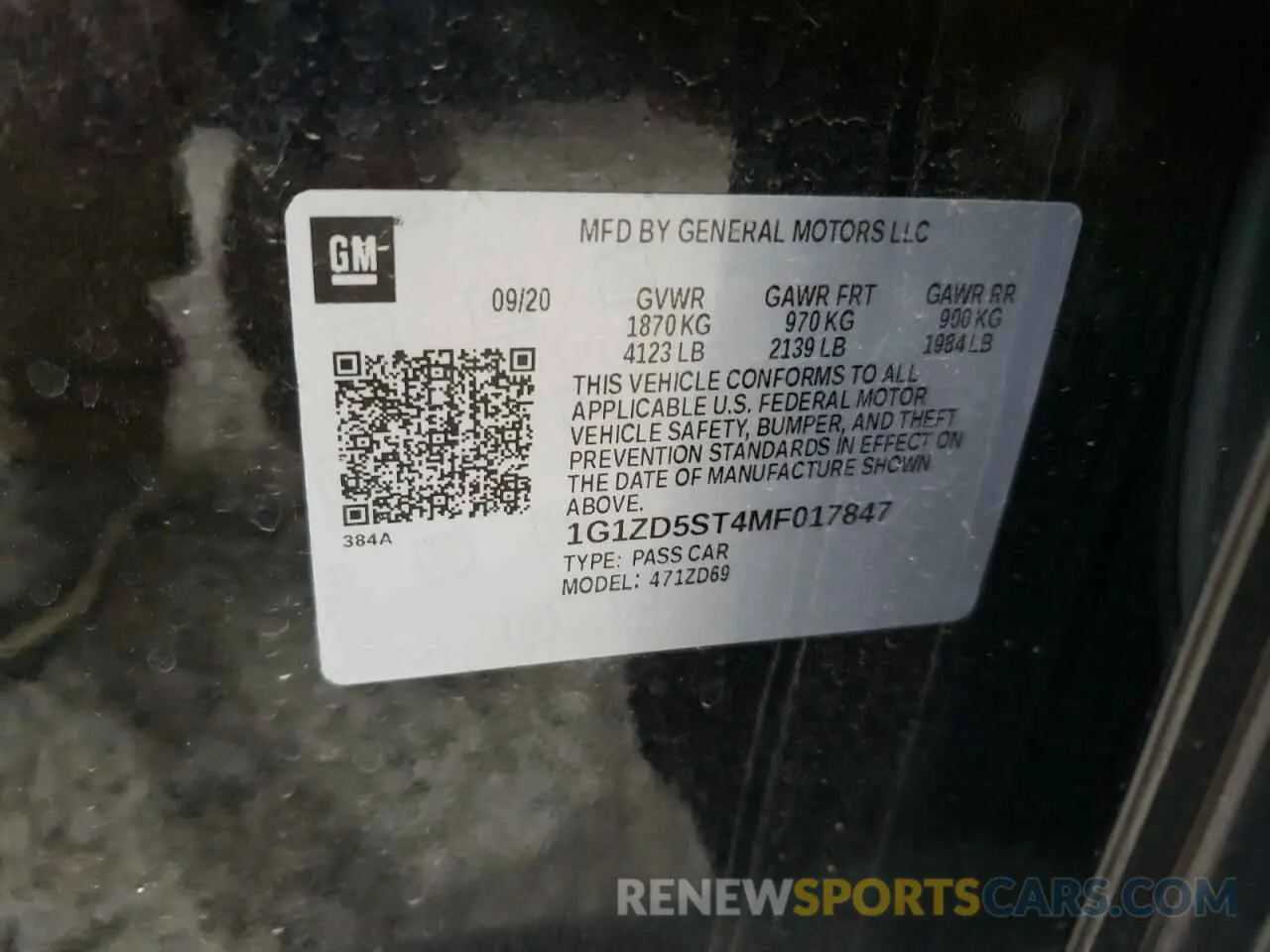 12 Photograph of a damaged car 1G1ZD5ST4MF017847 CHEVROLET MALIBU 2021