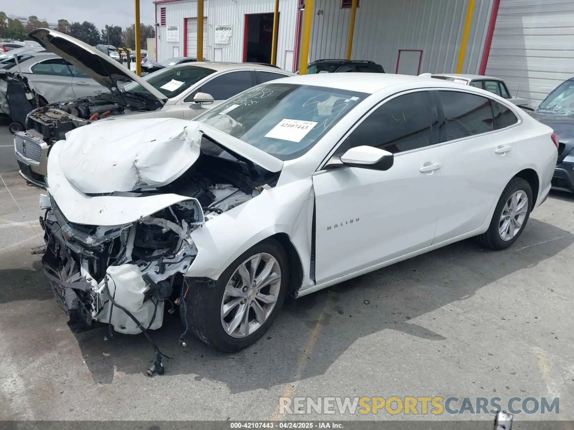 2 Photograph of a damaged car 1G1ZD5ST4MF060438 CHEVROLET MALIBU 2021
