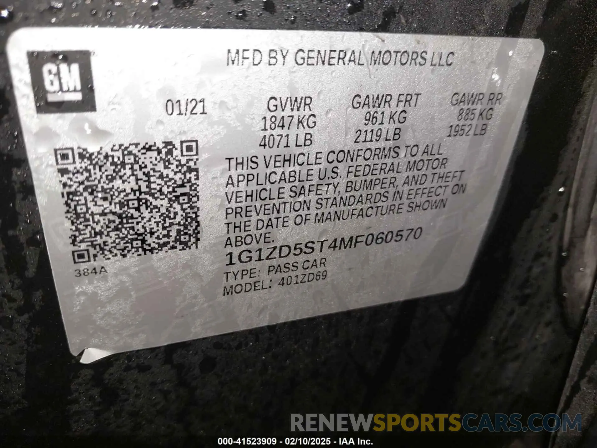 9 Photograph of a damaged car 1G1ZD5ST4MF060570 CHEVROLET MALIBU 2021