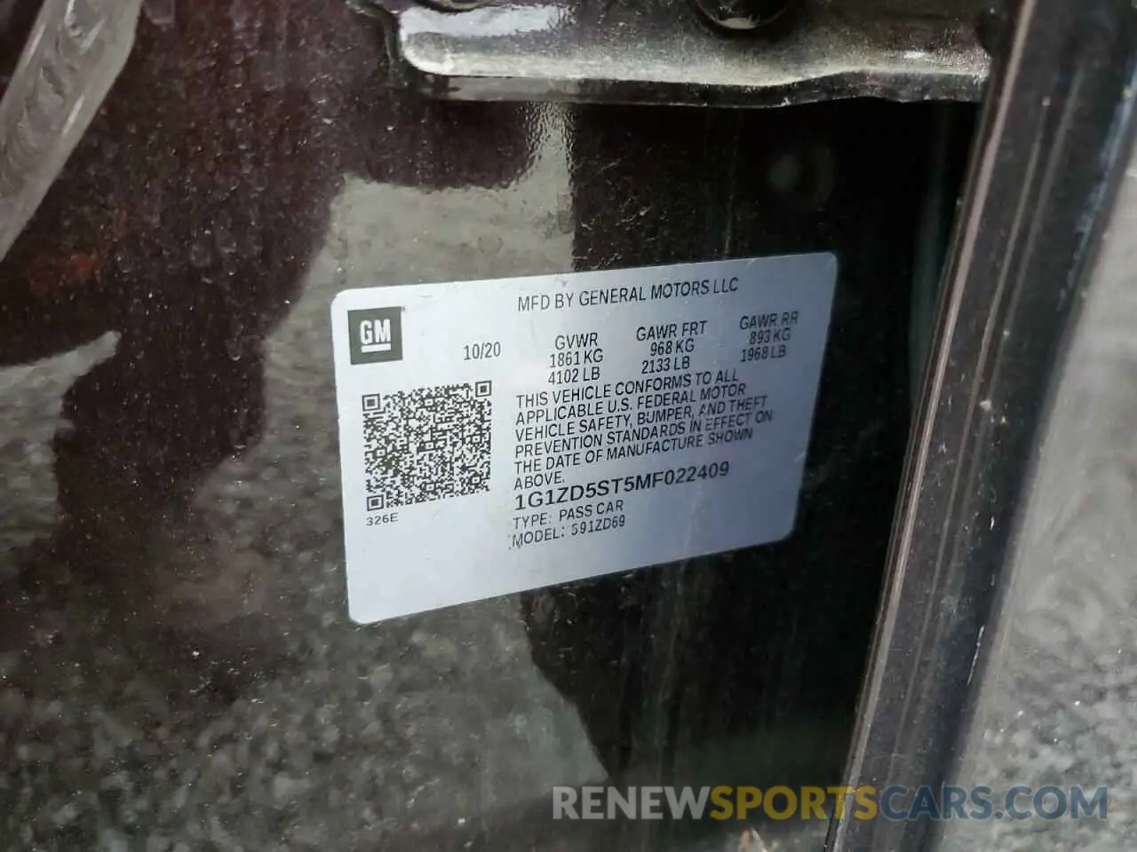 13 Photograph of a damaged car 1G1ZD5ST5MF022409 CHEVROLET MALIBU 2021