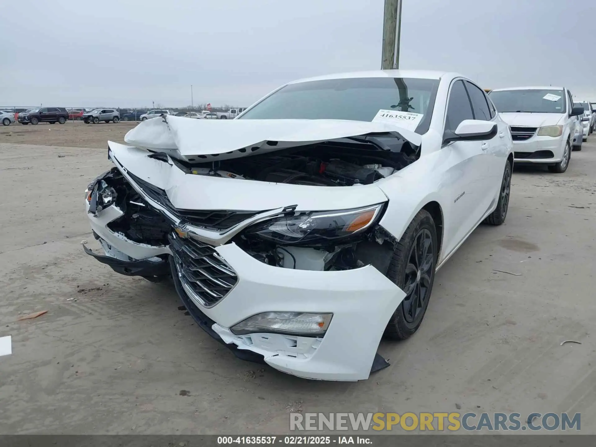 2 Photograph of a damaged car 1G1ZD5ST5MF045933 CHEVROLET MALIBU 2021