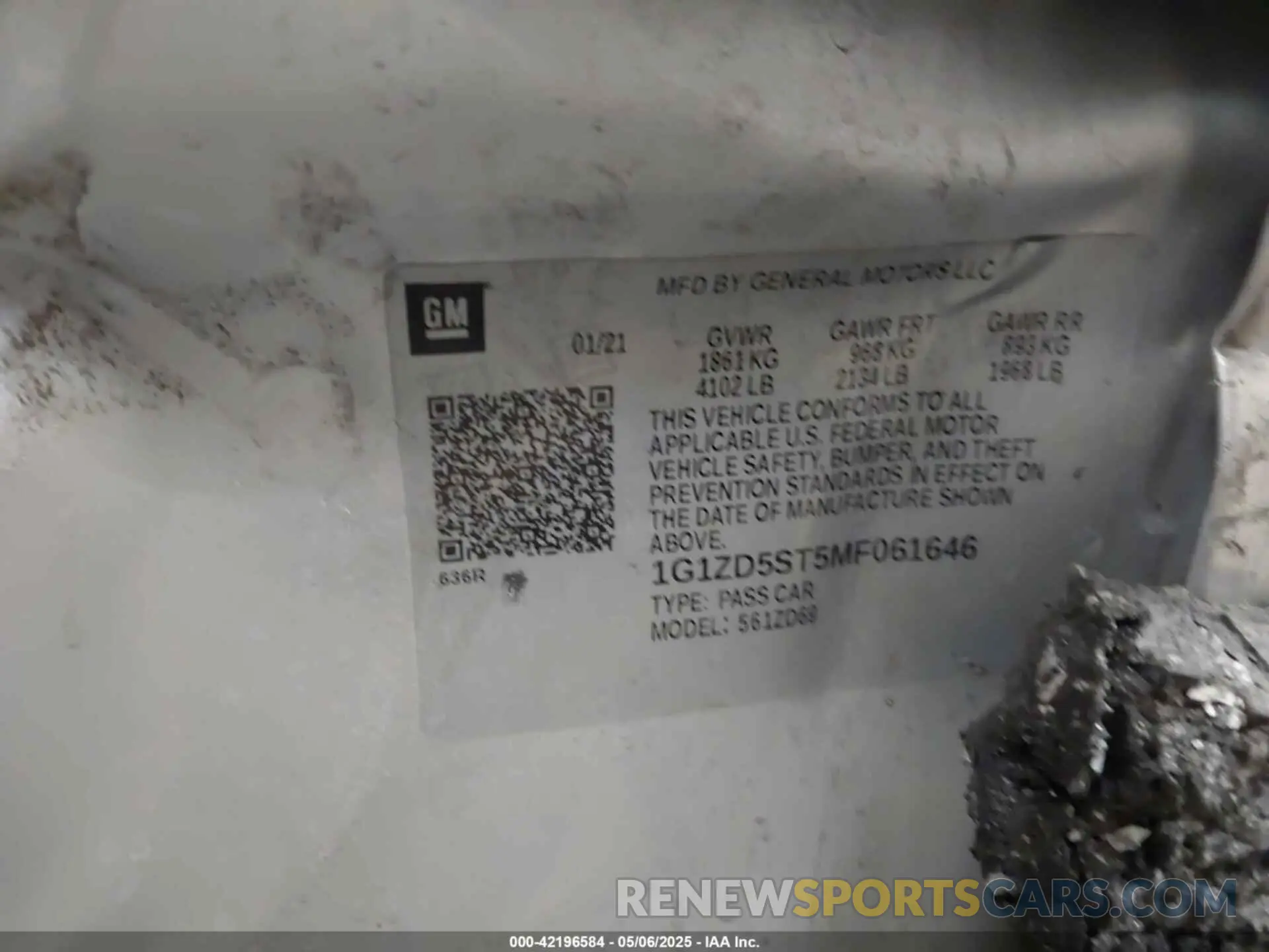 9 Photograph of a damaged car 1G1ZD5ST5MF061646 CHEVROLET MALIBU 2021