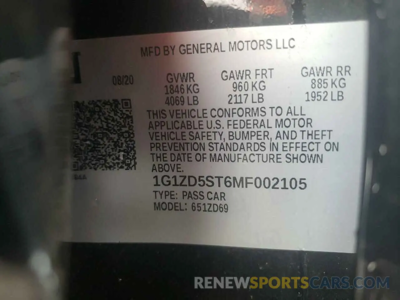 12 Photograph of a damaged car 1G1ZD5ST6MF002105 CHEVROLET MALIBU 2021