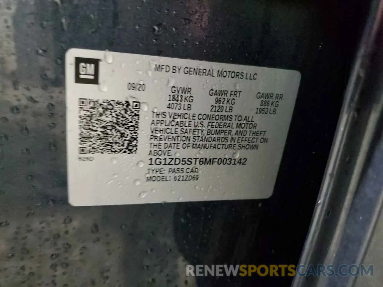 13 Photograph of a damaged car 1G1ZD5ST6MF003142 CHEVROLET MALIBU 2021