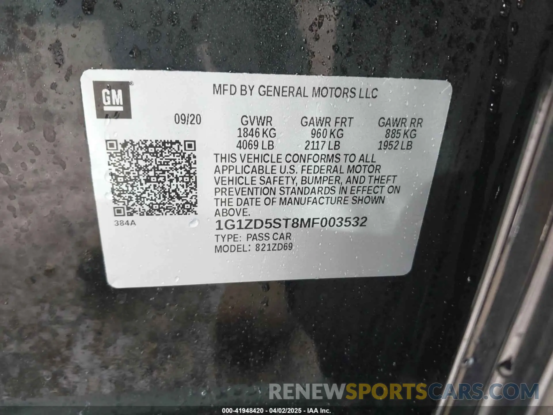 9 Photograph of a damaged car 1G1ZD5ST8MF003532 CHEVROLET MALIBU 2021