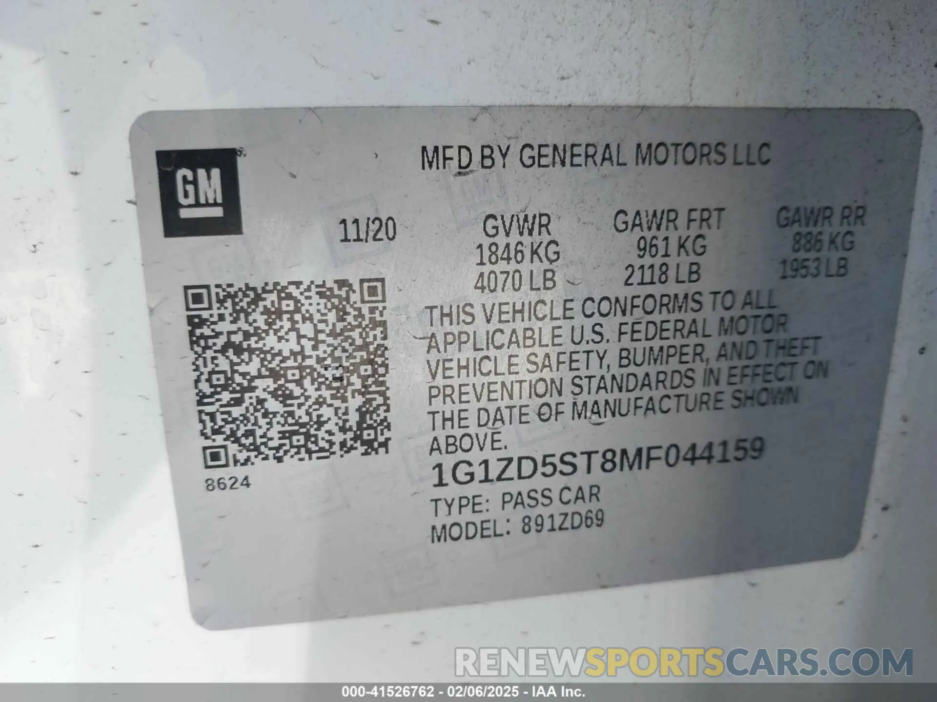 9 Photograph of a damaged car 1G1ZD5ST8MF044159 CHEVROLET MALIBU 2021