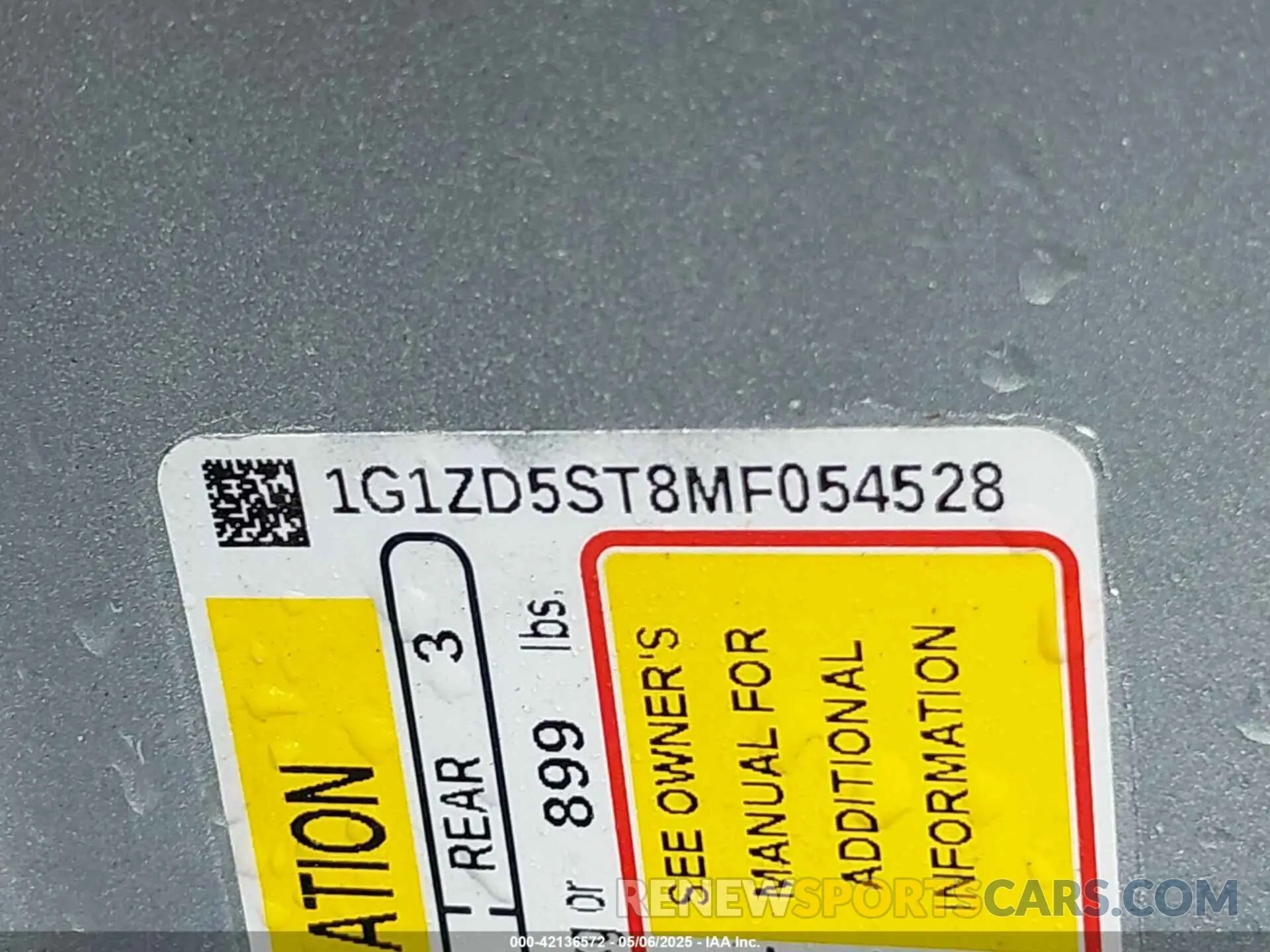 9 Photograph of a damaged car 1G1ZD5ST8MF054528 CHEVROLET MALIBU 2021