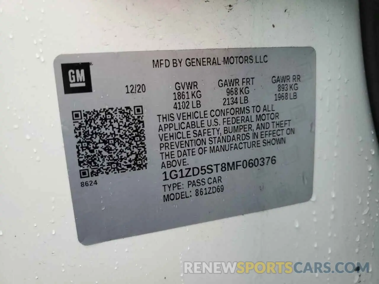 14 Photograph of a damaged car 1G1ZD5ST8MF060376 CHEVROLET MALIBU 2021