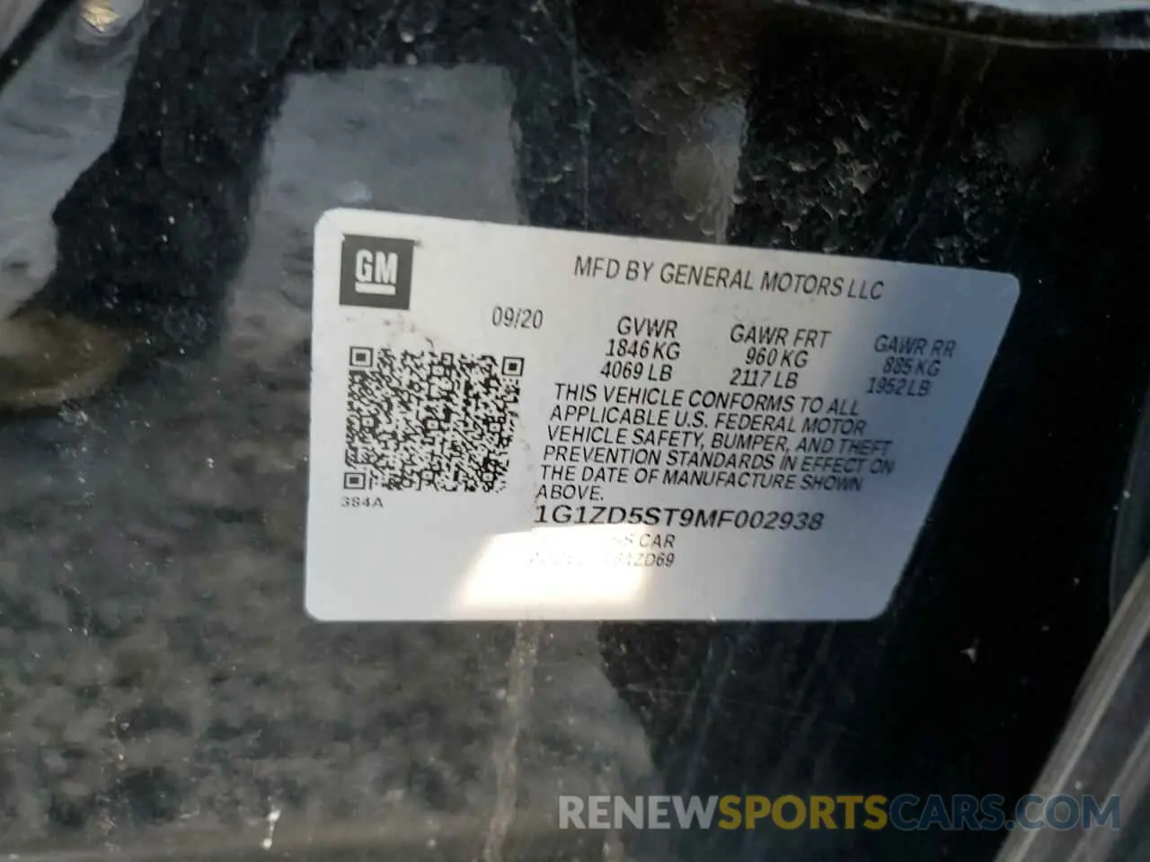 14 Photograph of a damaged car 1G1ZD5ST9MF002938 CHEVROLET MALIBU 2021