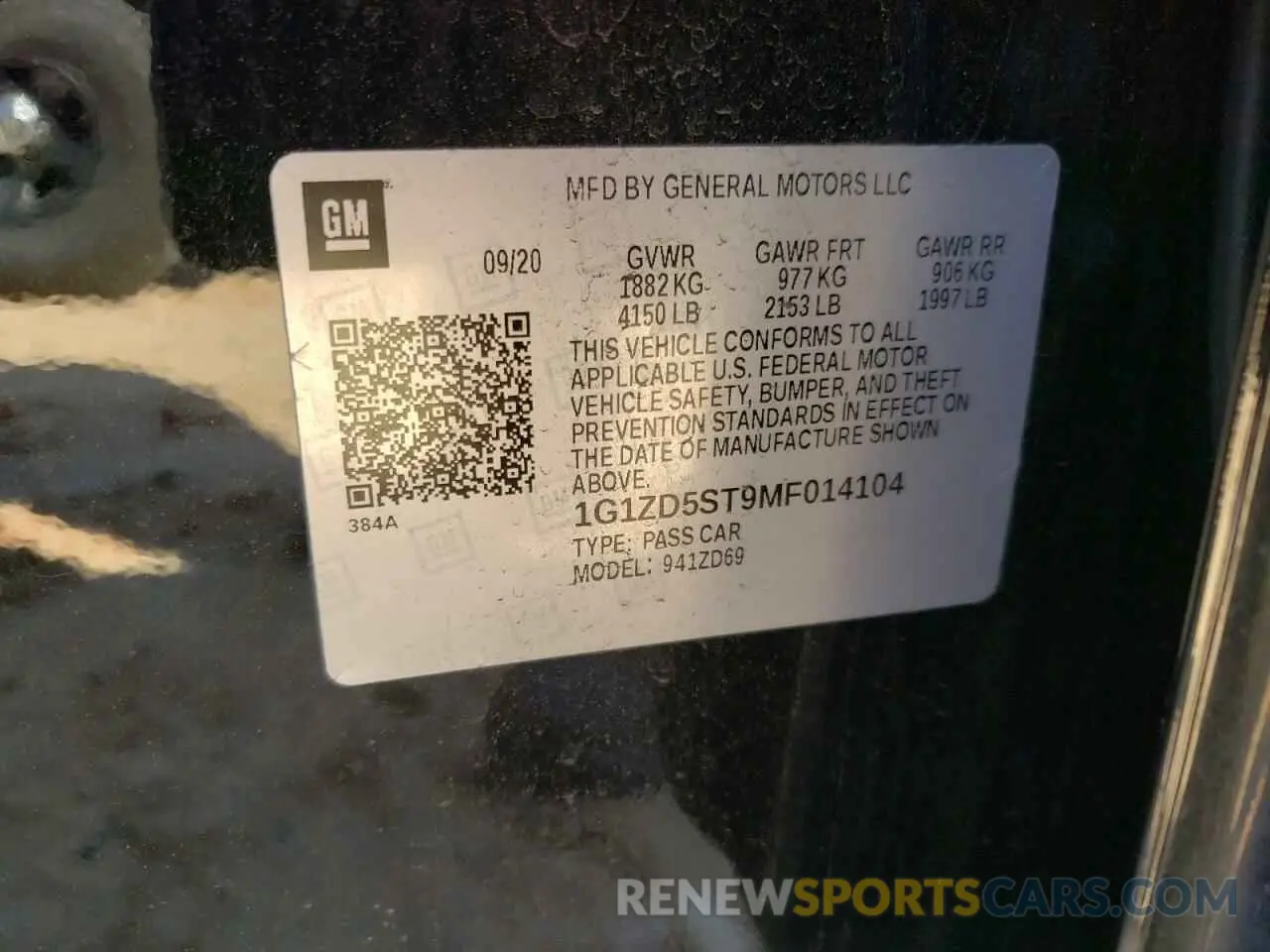 13 Photograph of a damaged car 1G1ZD5ST9MF014104 CHEVROLET MALIBU 2021