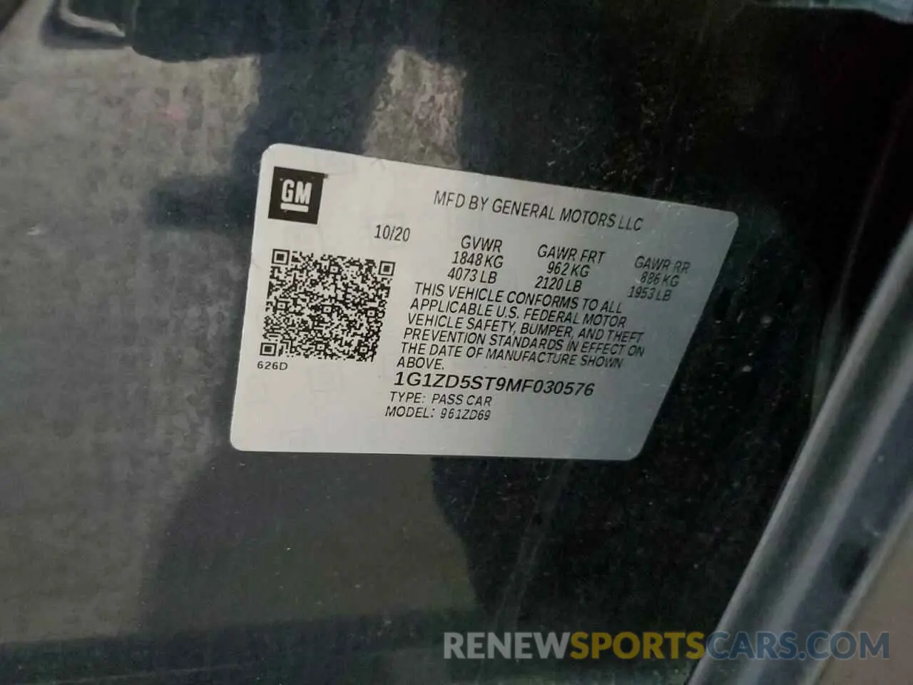 12 Photograph of a damaged car 1G1ZD5ST9MF030576 CHEVROLET MALIBU 2021