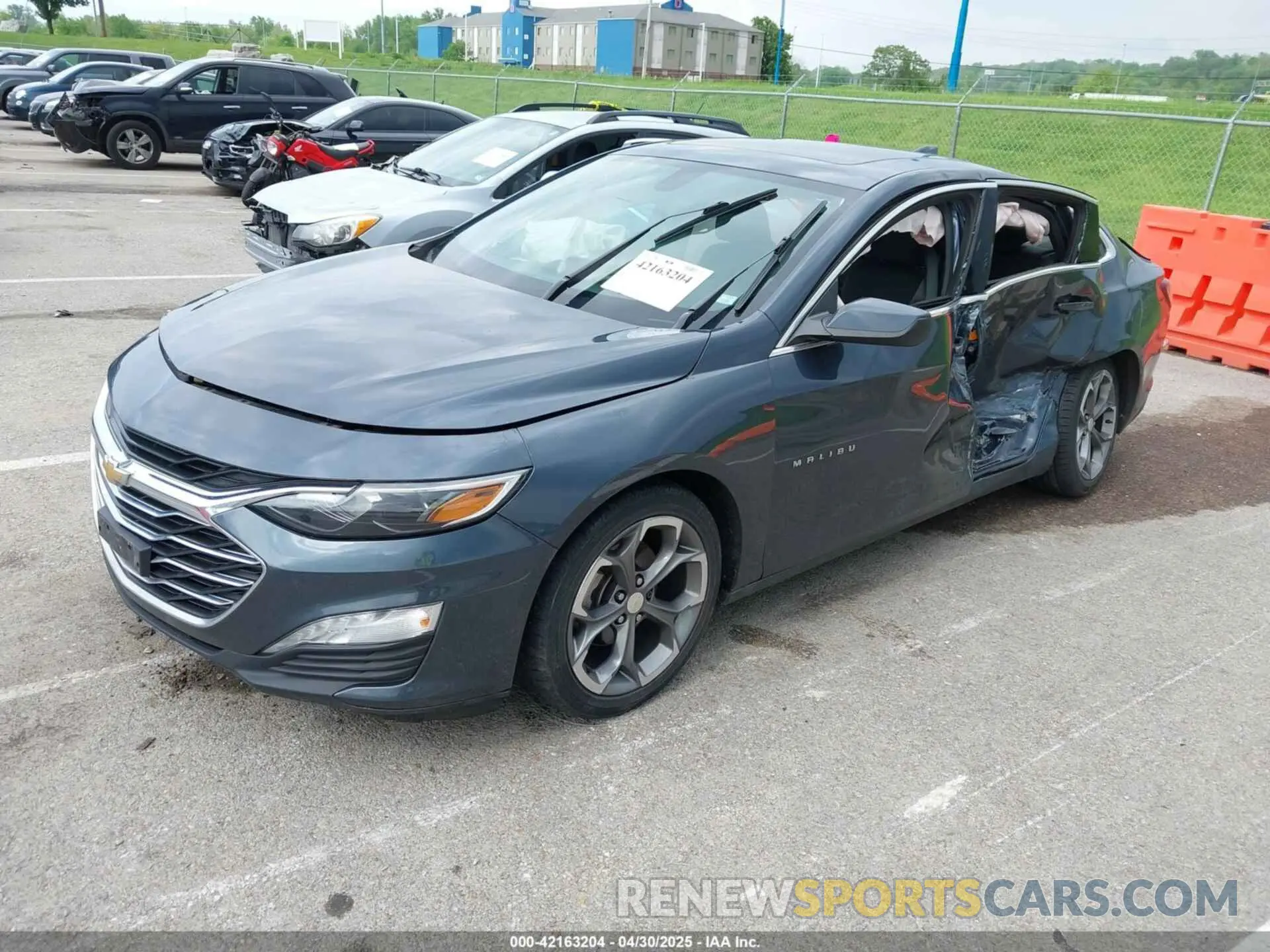 2 Photograph of a damaged car 1G1ZD5STXMF009297 CHEVROLET MALIBU 2021