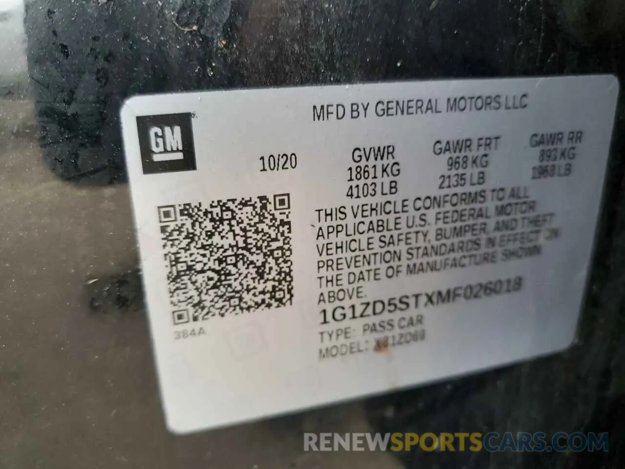 12 Photograph of a damaged car 1G1ZD5STXMF026018 CHEVROLET MALIBU 2021