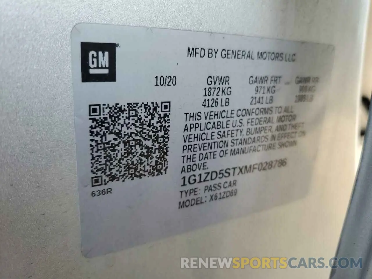 13 Photograph of a damaged car 1G1ZD5STXMF028786 CHEVROLET MALIBU 2021