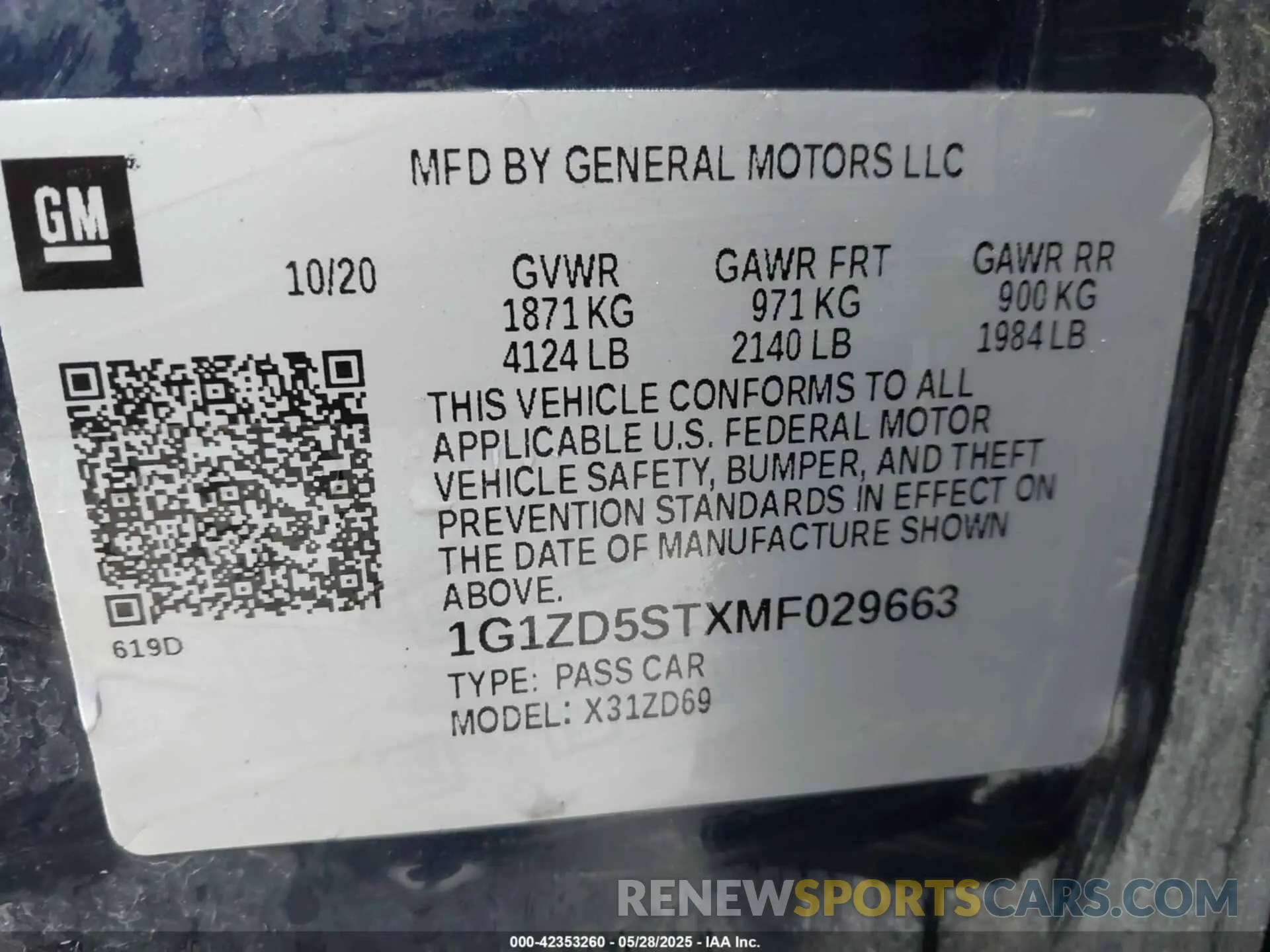 9 Photograph of a damaged car 1G1ZD5STXMF029663 CHEVROLET MALIBU 2021