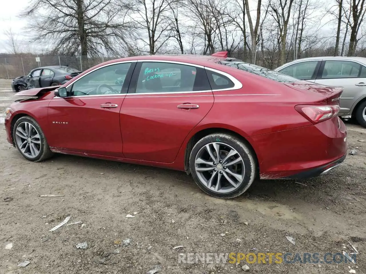 2 Photograph of a damaged car 1G1ZE5SX3MF043887 CHEVROLET MALIBU 2021