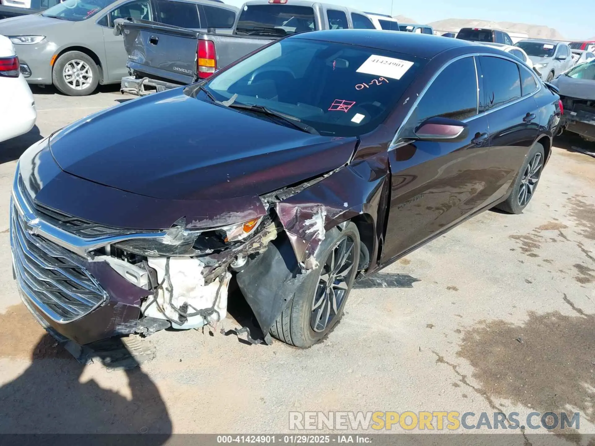 2 Photograph of a damaged car 1G1ZG5ST5MF060231 CHEVROLET MALIBU 2021