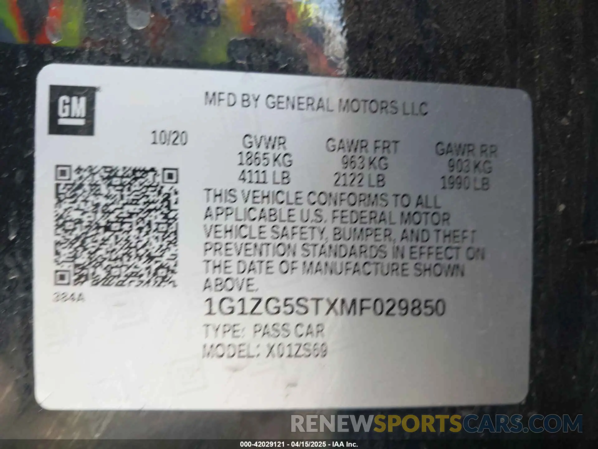 9 Photograph of a damaged car 1G1ZG5STXMF029850 CHEVROLET MALIBU 2021