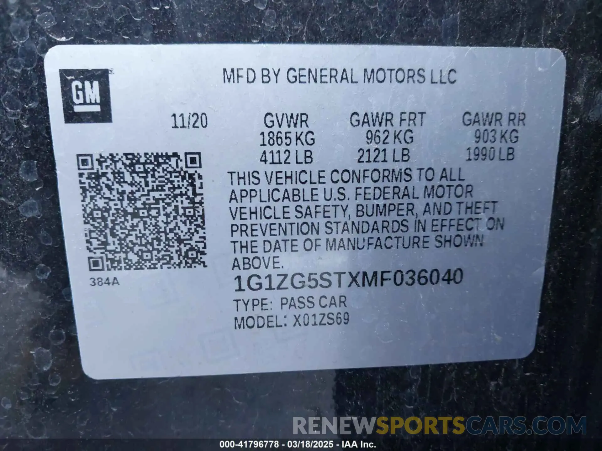 9 Photograph of a damaged car 1G1ZG5STXMF036040 CHEVROLET MALIBU 2021