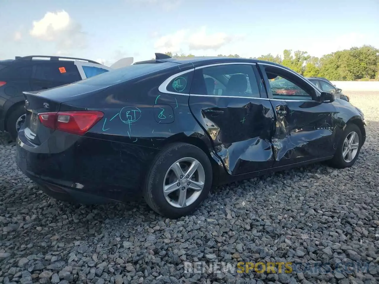 3 Photograph of a damaged car 1G1ZB5ST0NF197951 CHEVROLET MALIBU 2022