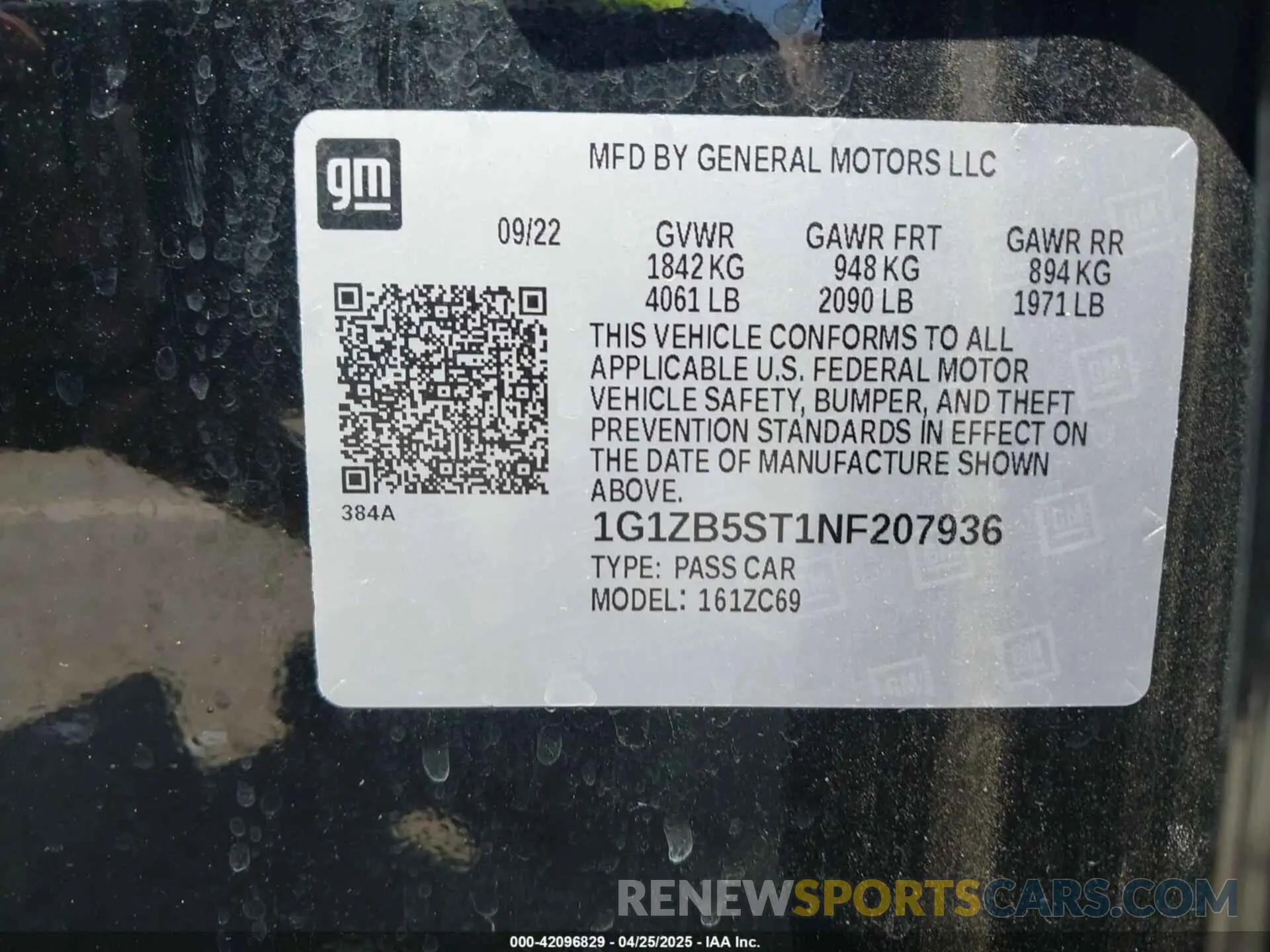 9 Photograph of a damaged car 1G1ZB5ST1NF207936 CHEVROLET MALIBU 2022