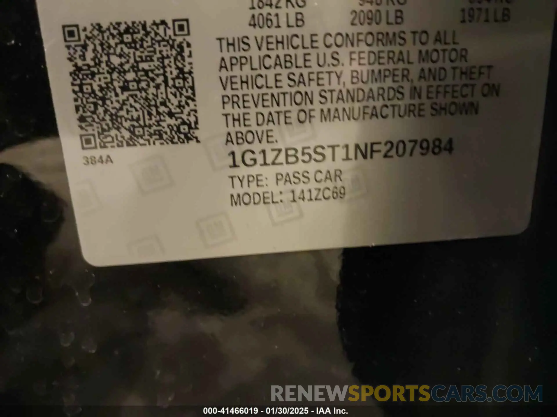 9 Photograph of a damaged car 1G1ZB5ST1NF207984 CHEVROLET MALIBU 2022