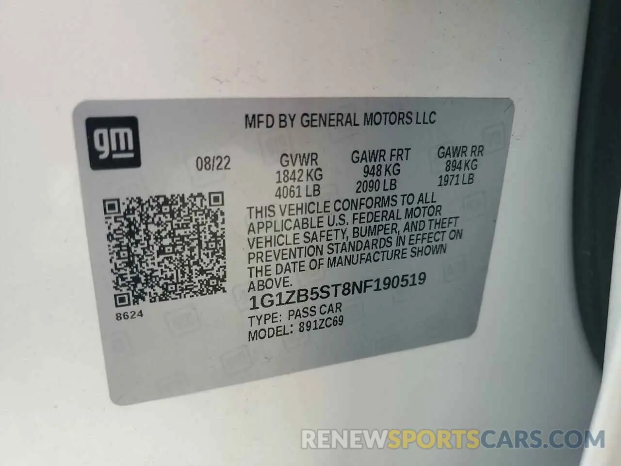 13 Photograph of a damaged car 1G1ZB5ST8NF190519 CHEVROLET MALIBU 2022