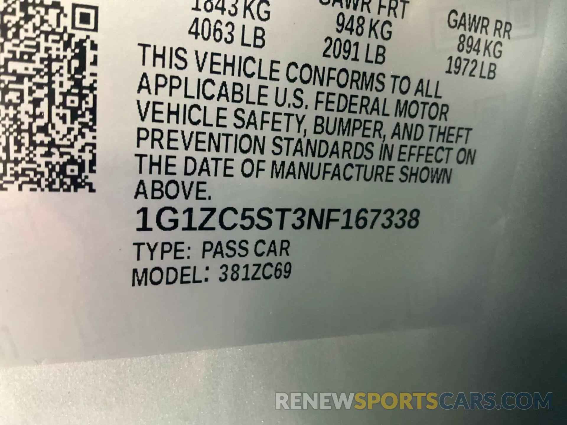6 Photograph of a damaged car 1G1ZC5ST3NF167338 CHEVROLET MALIBU 2022