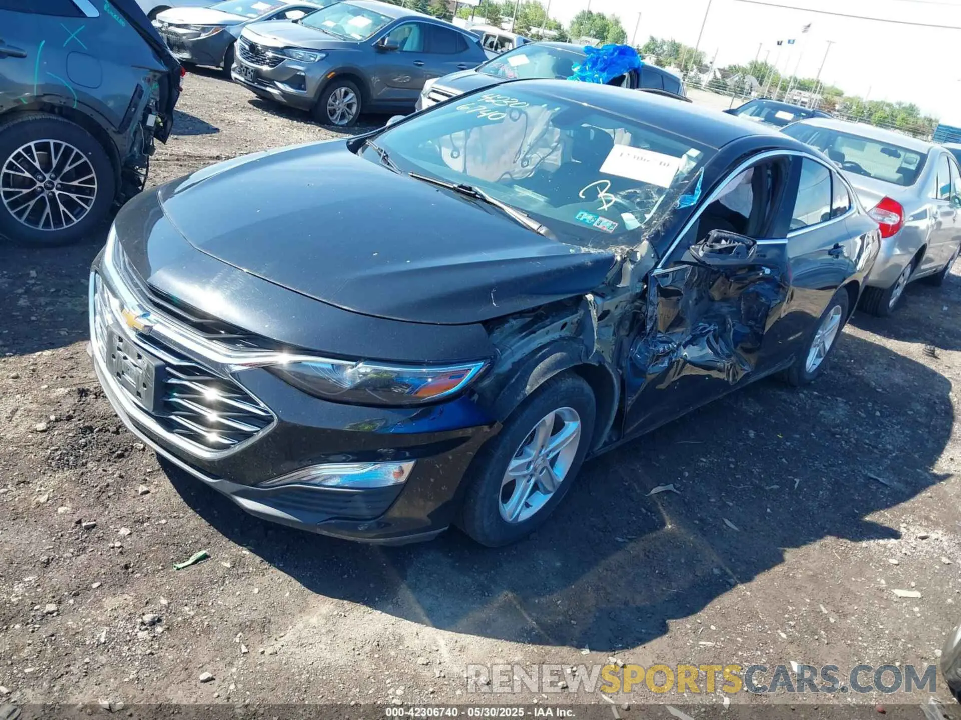 2 Photograph of a damaged car 1G1ZC5ST3NF185564 CHEVROLET MALIBU 2022