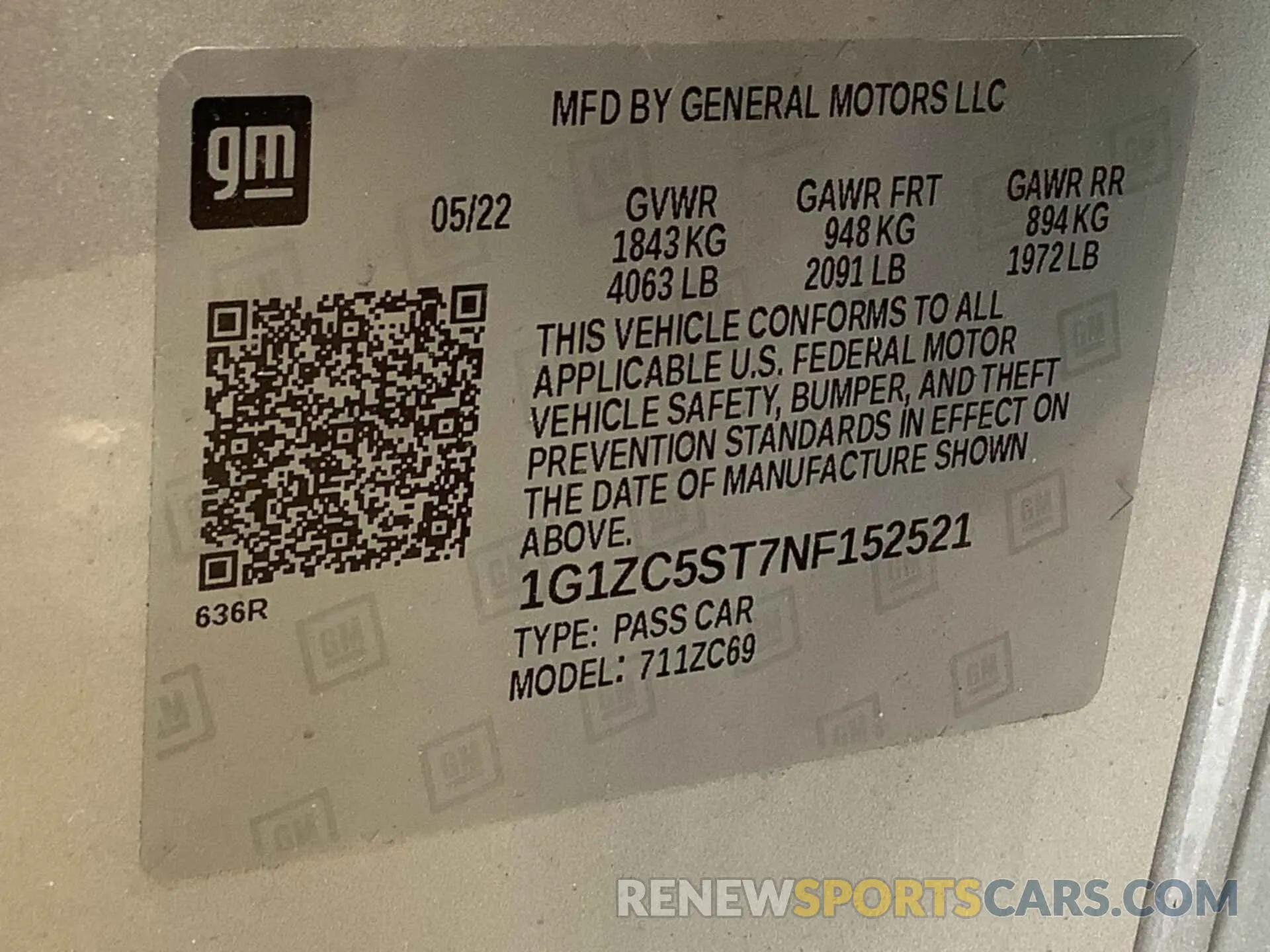 29 Photograph of a damaged car 1G1ZC5ST7NF152521 CHEVROLET MALIBU 2022