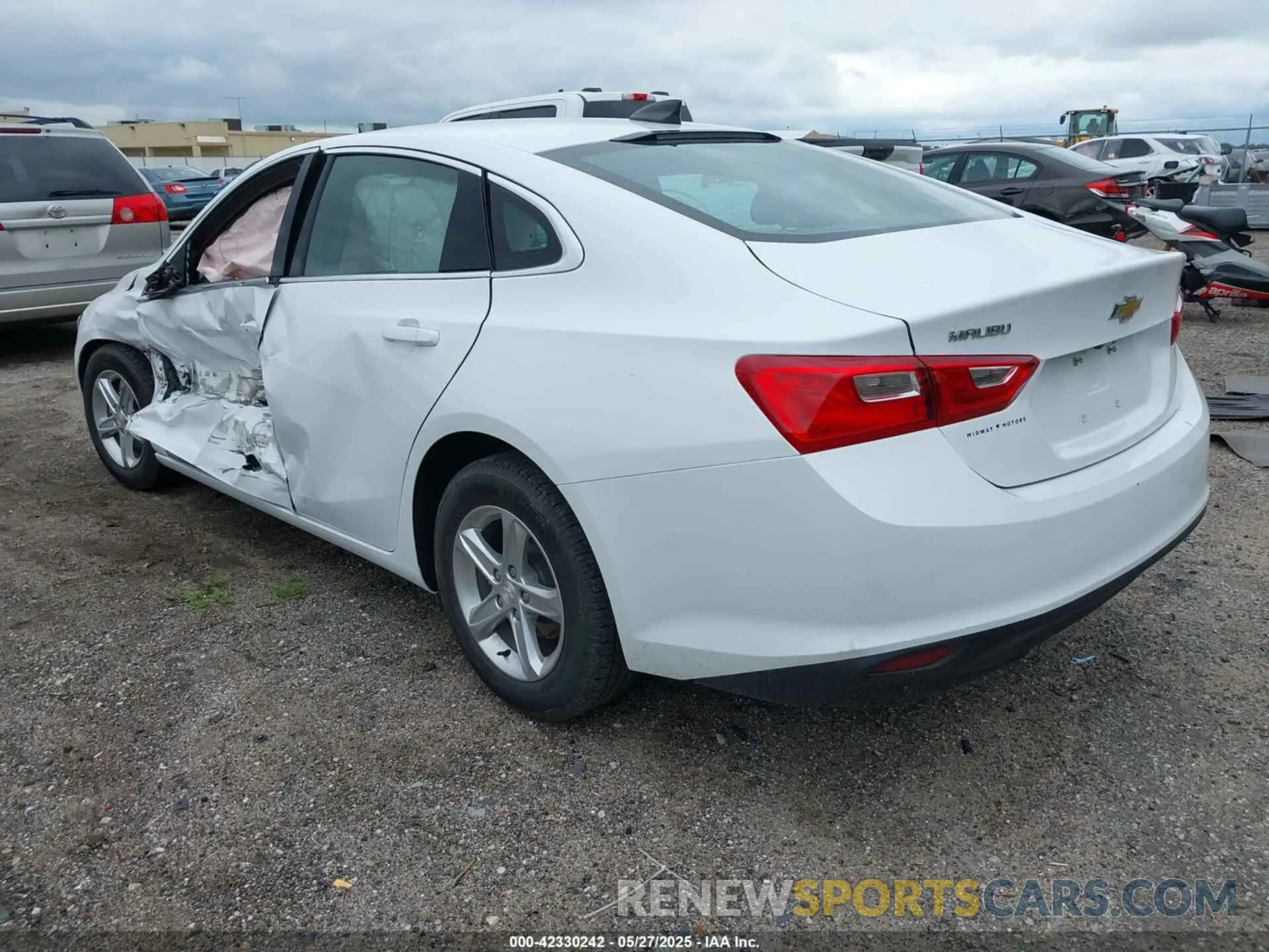 3 Photograph of a damaged car 1G1ZC5ST7NF179492 CHEVROLET MALIBU 2022