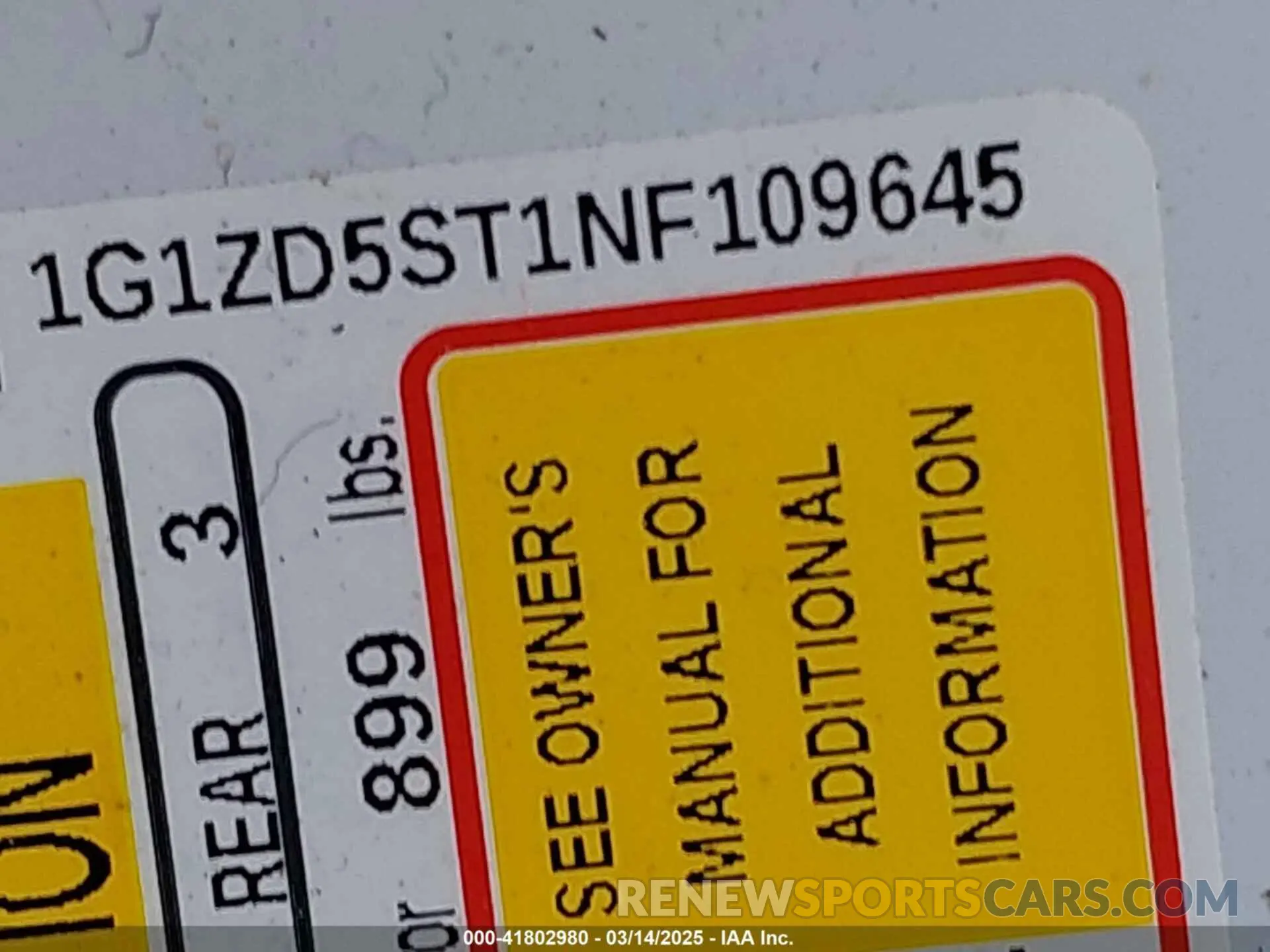 9 Photograph of a damaged car 1G1ZD5ST1NF109645 CHEVROLET MALIBU 2022