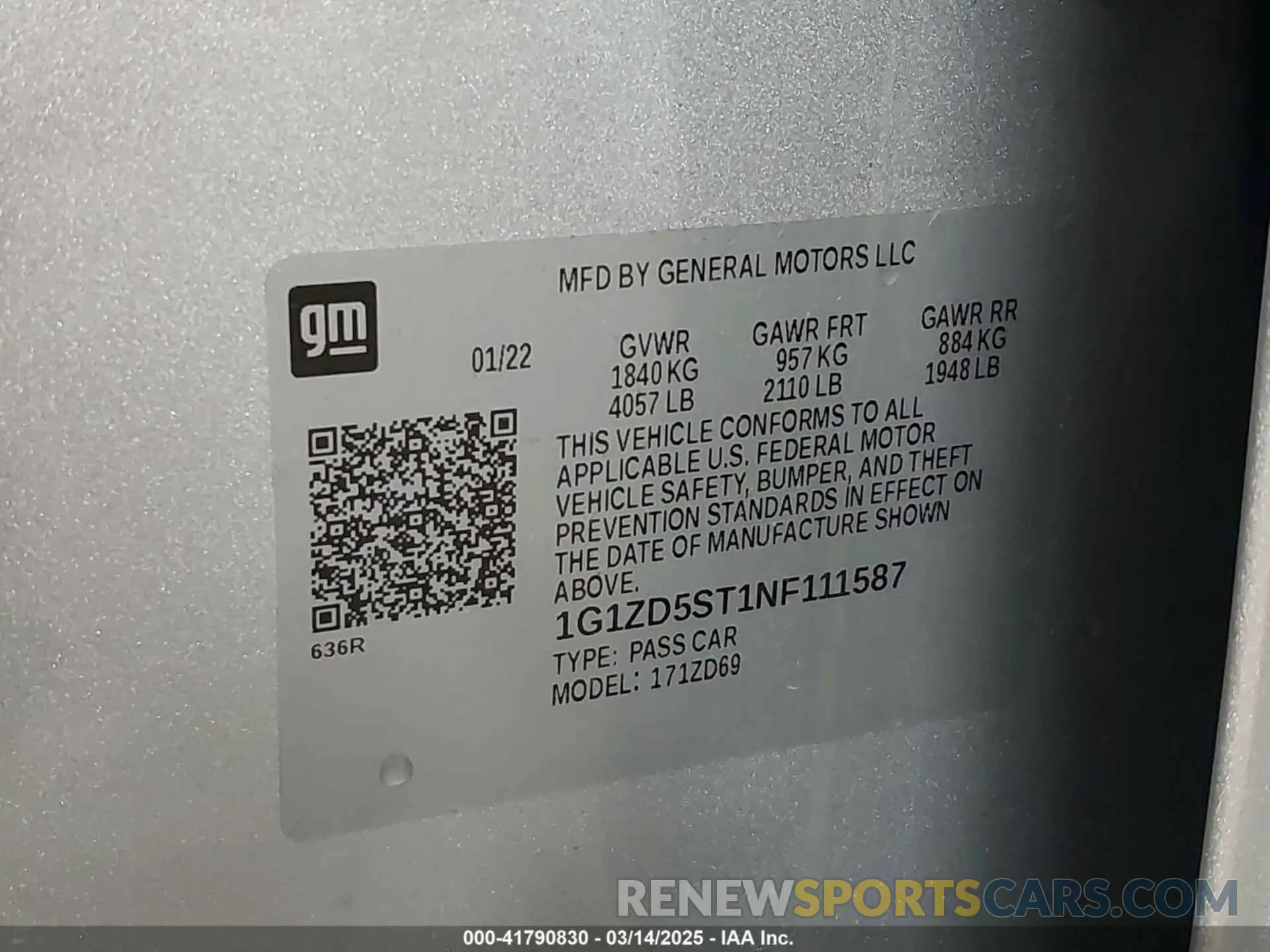 9 Photograph of a damaged car 1G1ZD5ST1NF111587 CHEVROLET MALIBU 2022
