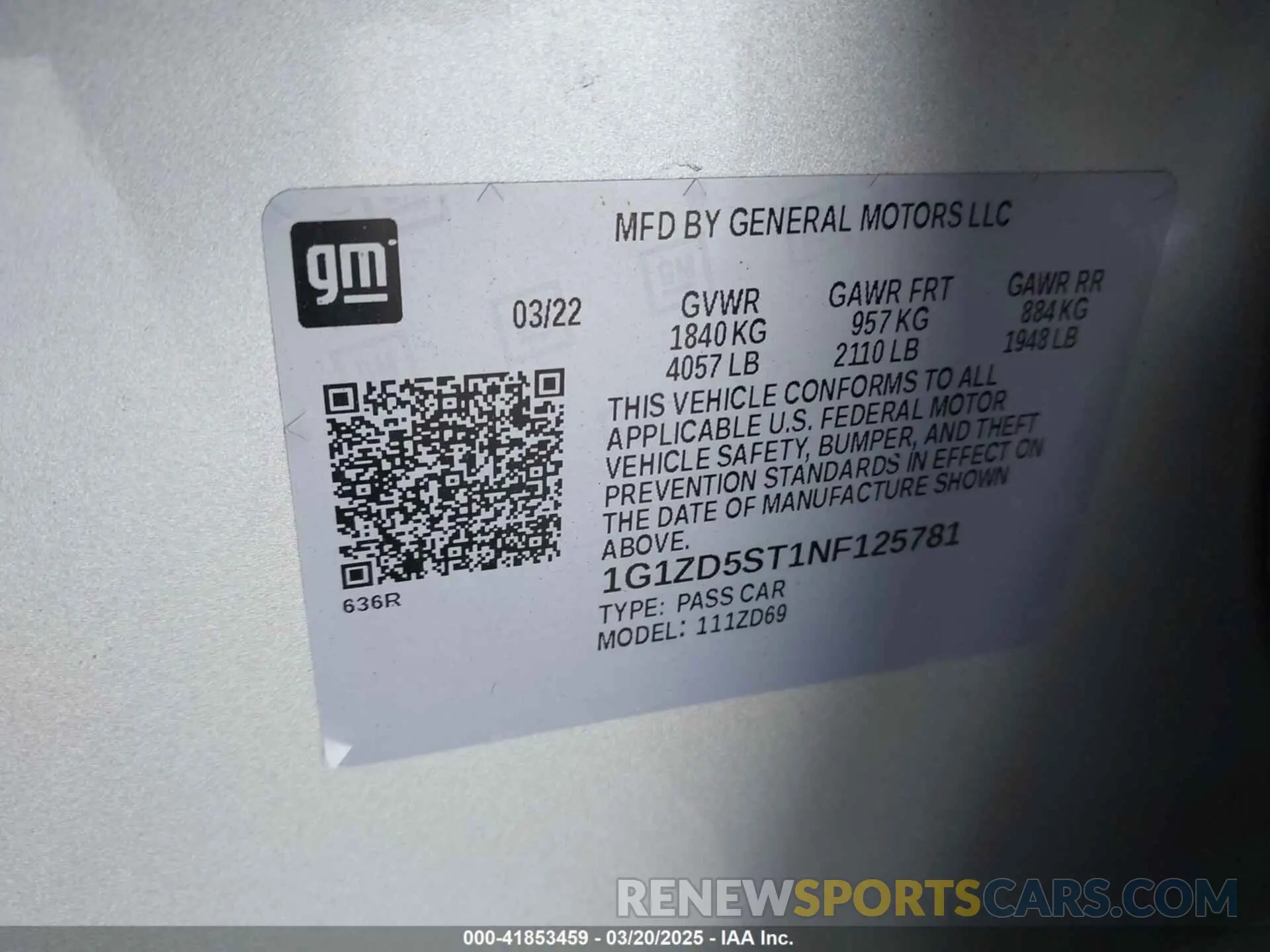 9 Photograph of a damaged car 1G1ZD5ST1NF125781 CHEVROLET MALIBU 2022