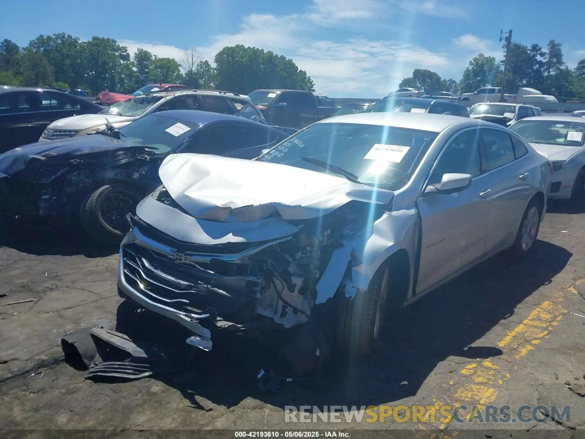 2 Photograph of a damaged car 1G1ZD5ST2NF107189 CHEVROLET MALIBU 2022