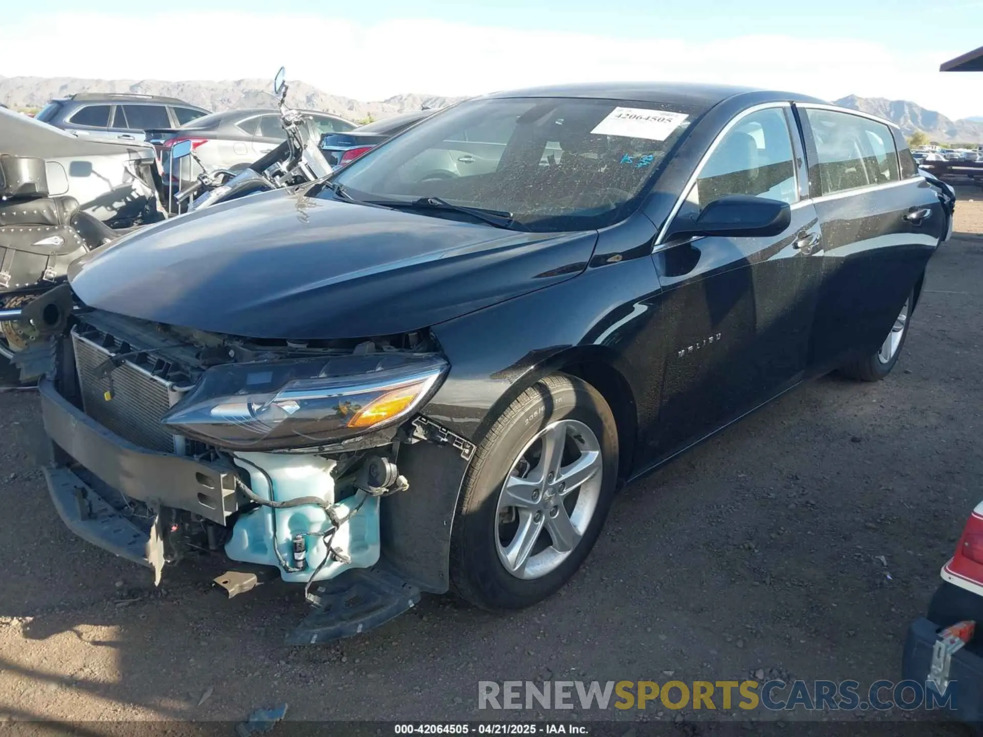 2 Photograph of a damaged car 1G1ZD5ST2NF134456 CHEVROLET MALIBU 2022