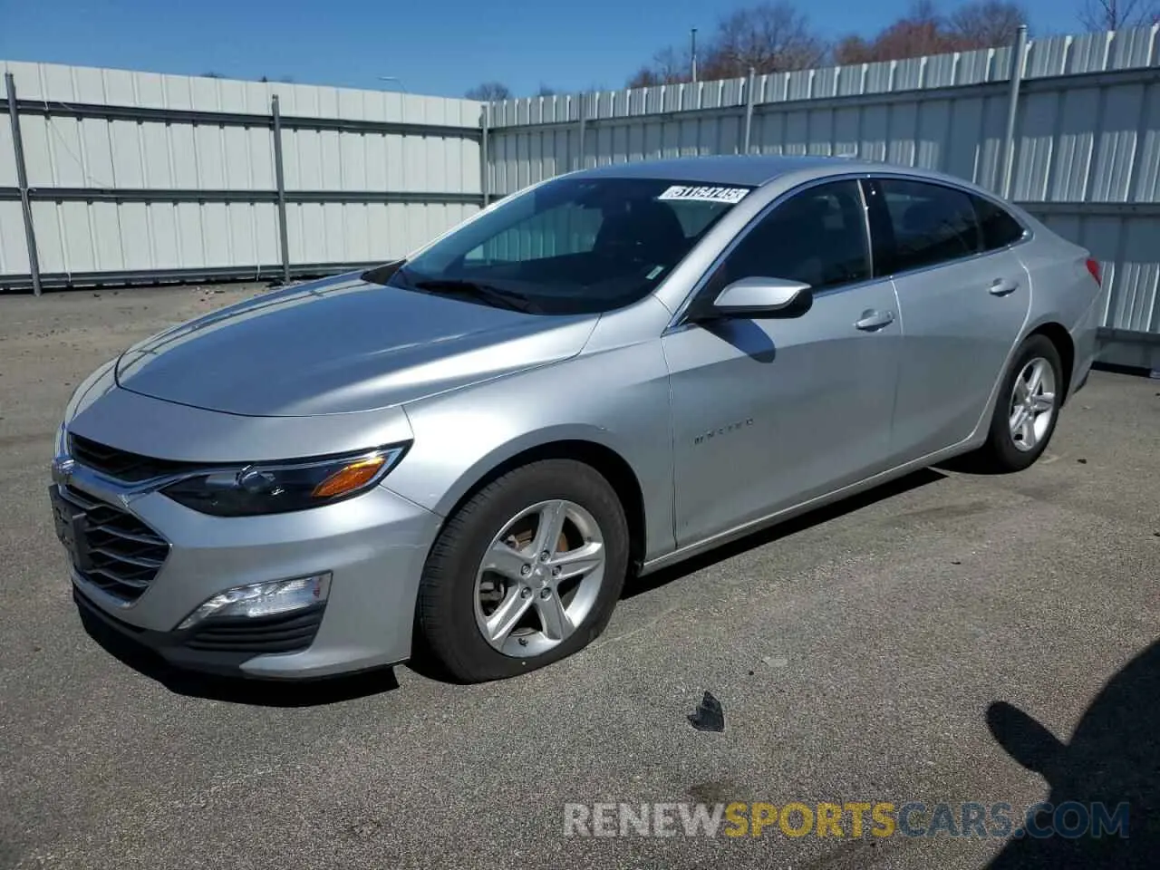 1 Photograph of a damaged car 1G1ZD5ST2NF173175 CHEVROLET MALIBU 2022