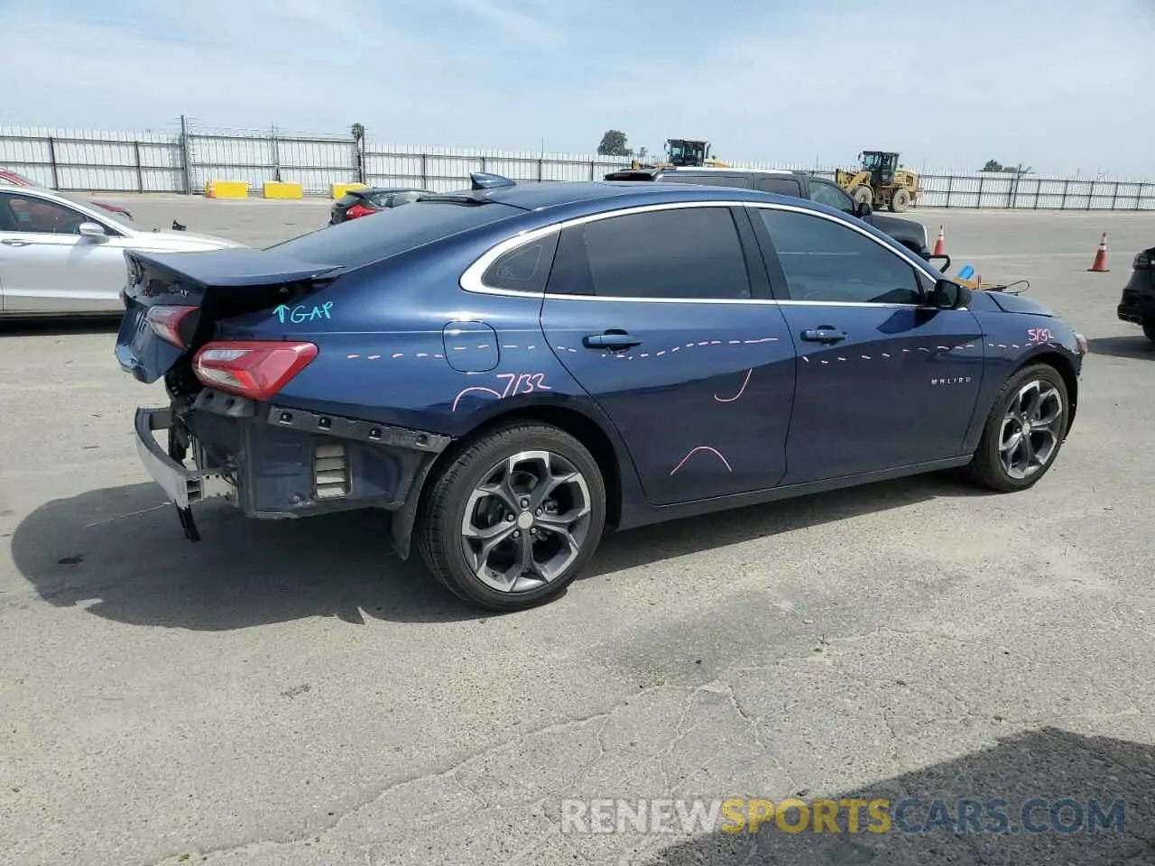 3 Photograph of a damaged car 1G1ZD5ST2NF176223 CHEVROLET MALIBU 2022