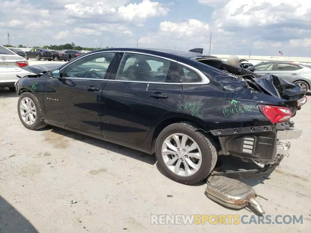 2 Photograph of a damaged car 1G1ZD5ST2NF184824 CHEVROLET MALIBU 2022