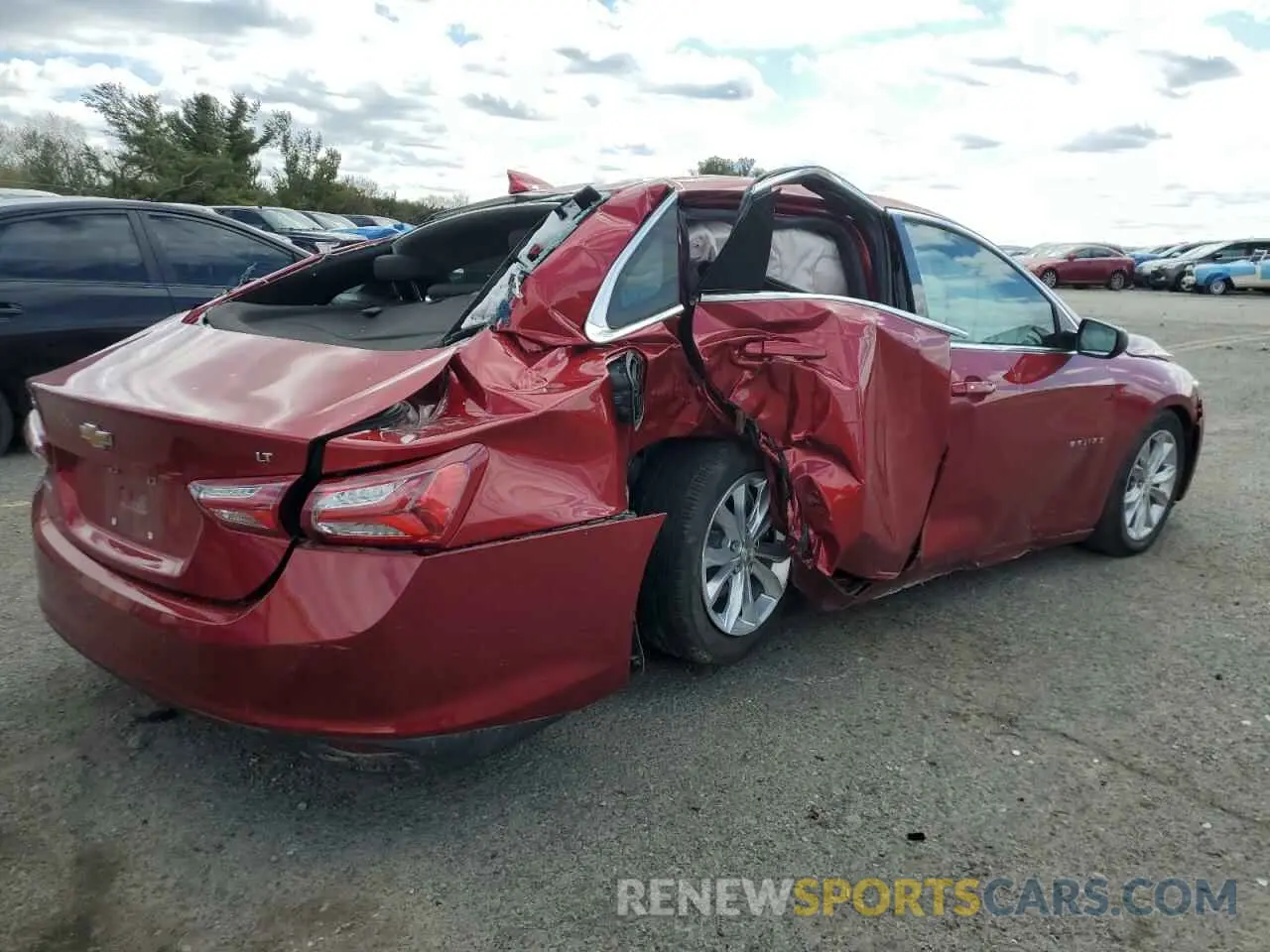 3 Photograph of a damaged car 1G1ZD5ST3NF143599 CHEVROLET MALIBU 2022