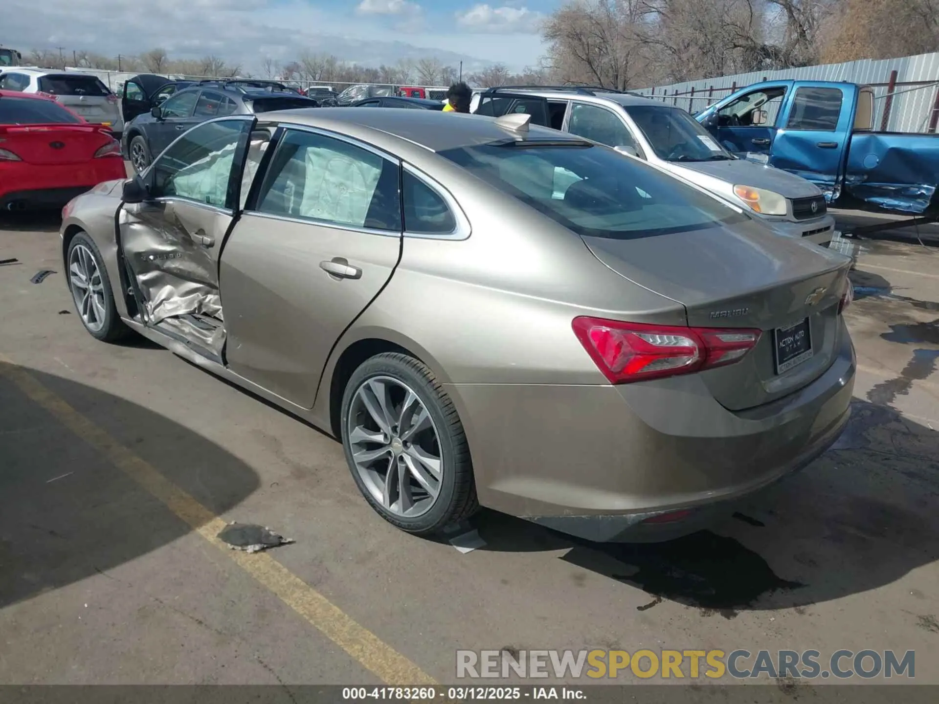 3 Photograph of a damaged car 1G1ZD5ST3NF149905 CHEVROLET MALIBU 2022