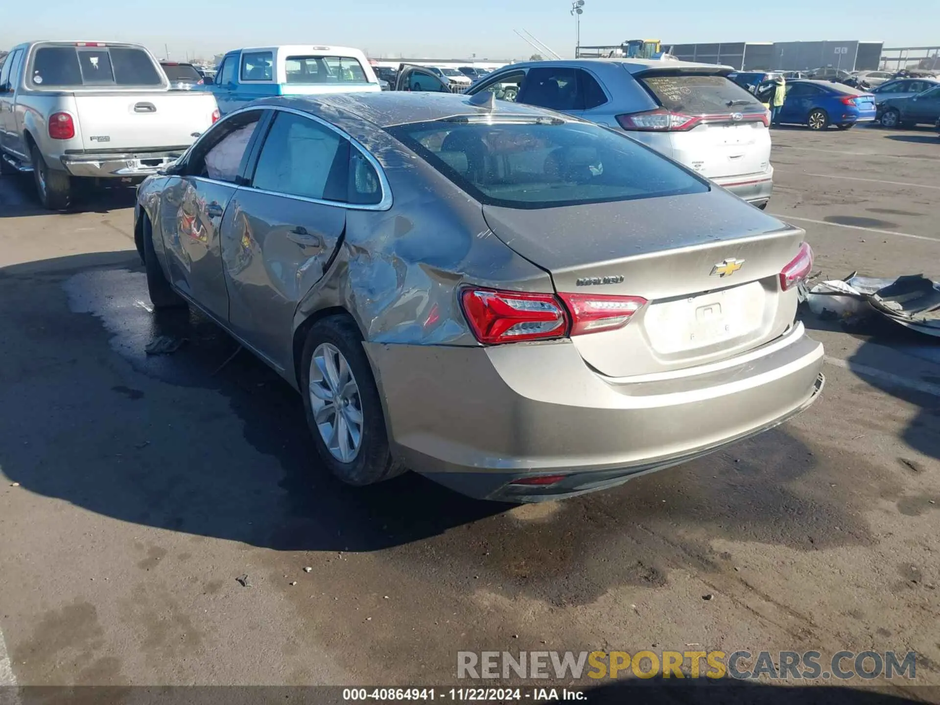 3 Photograph of a damaged car 1G1ZD5ST3NF166834 CHEVROLET MALIBU 2022