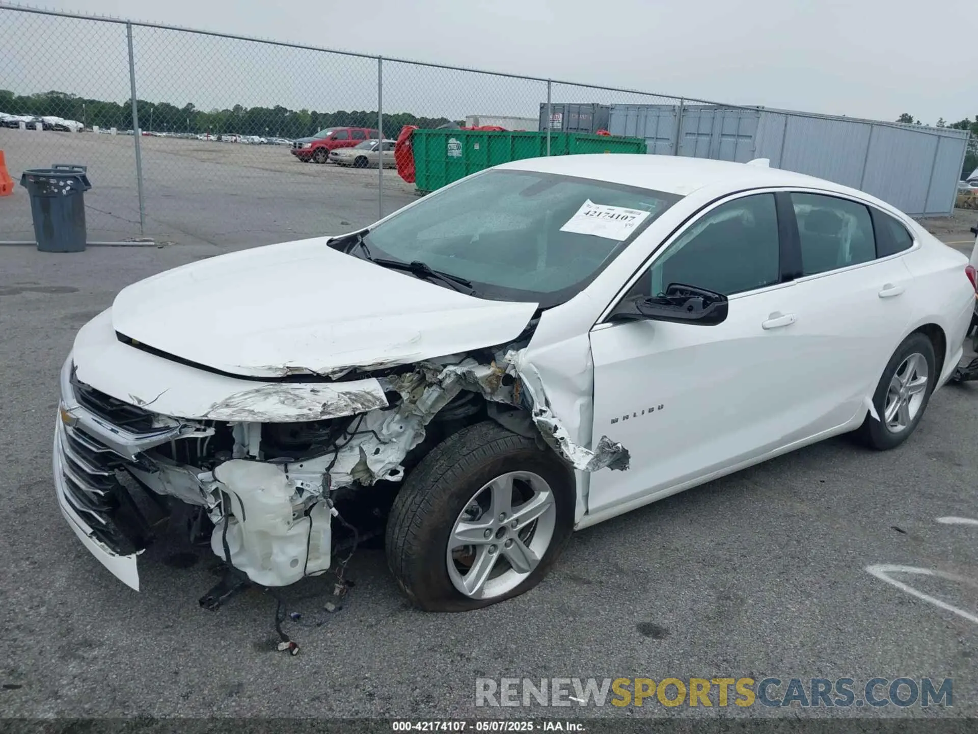 2 Photograph of a damaged car 1G1ZD5ST3NF171564 CHEVROLET MALIBU 2022