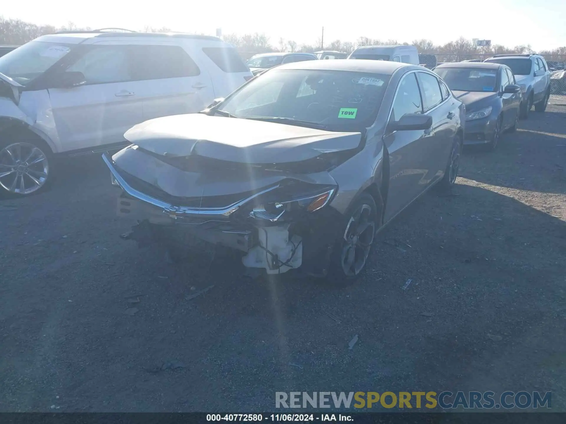 2 Photograph of a damaged car 1G1ZD5ST3NF201775 CHEVROLET MALIBU 2022
