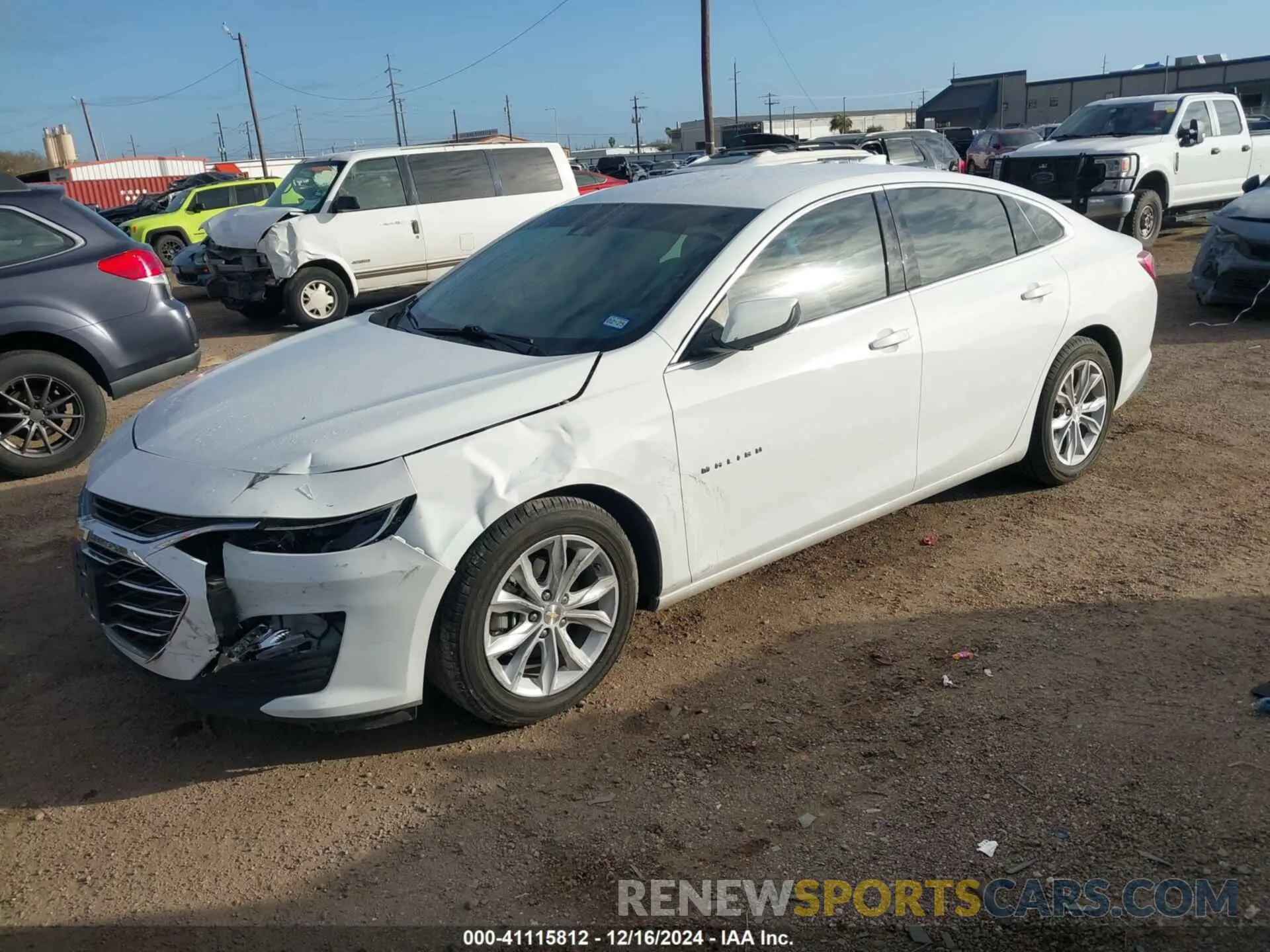2 Photograph of a damaged car 1G1ZD5ST4NF107792 CHEVROLET MALIBU 2022