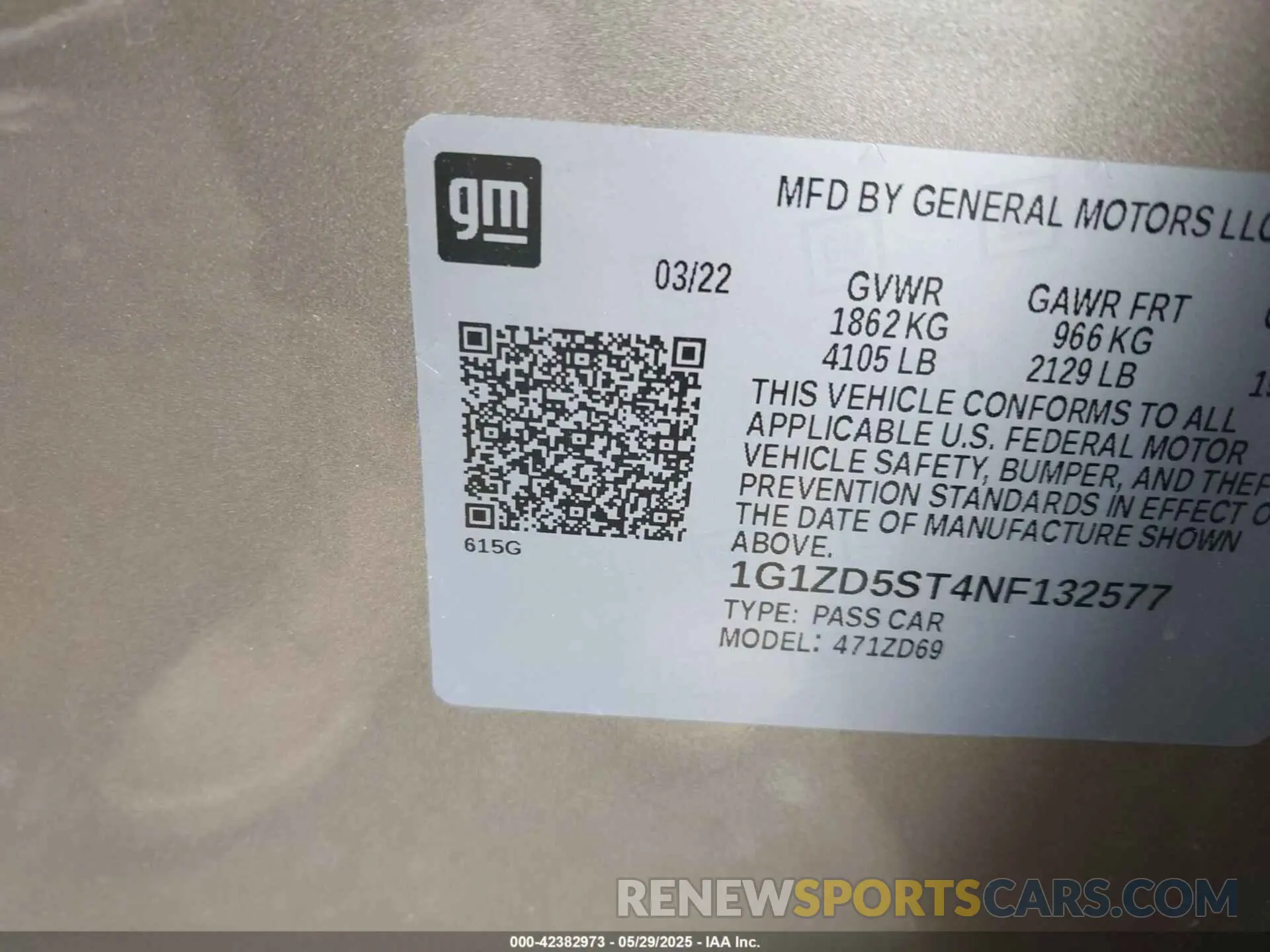 9 Photograph of a damaged car 1G1ZD5ST4NF132577 CHEVROLET MALIBU 2022
