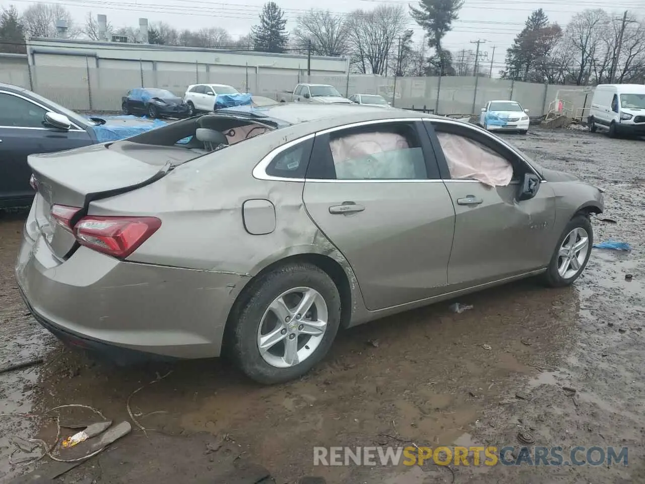 3 Photograph of a damaged car 1G1ZD5ST4NF157642 CHEVROLET MALIBU 2022