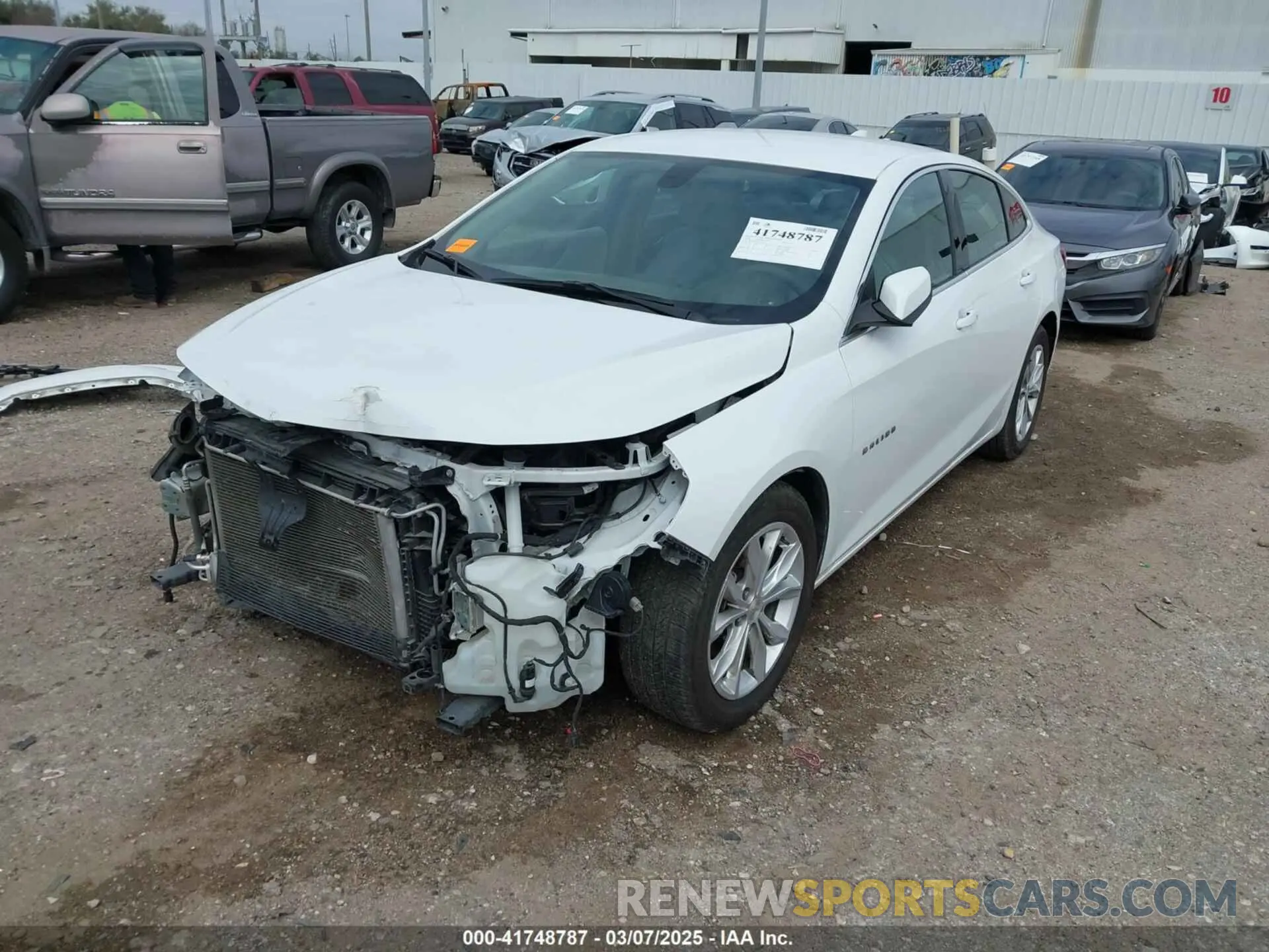 2 Photograph of a damaged car 1G1ZD5ST5NF140431 CHEVROLET MALIBU 2022