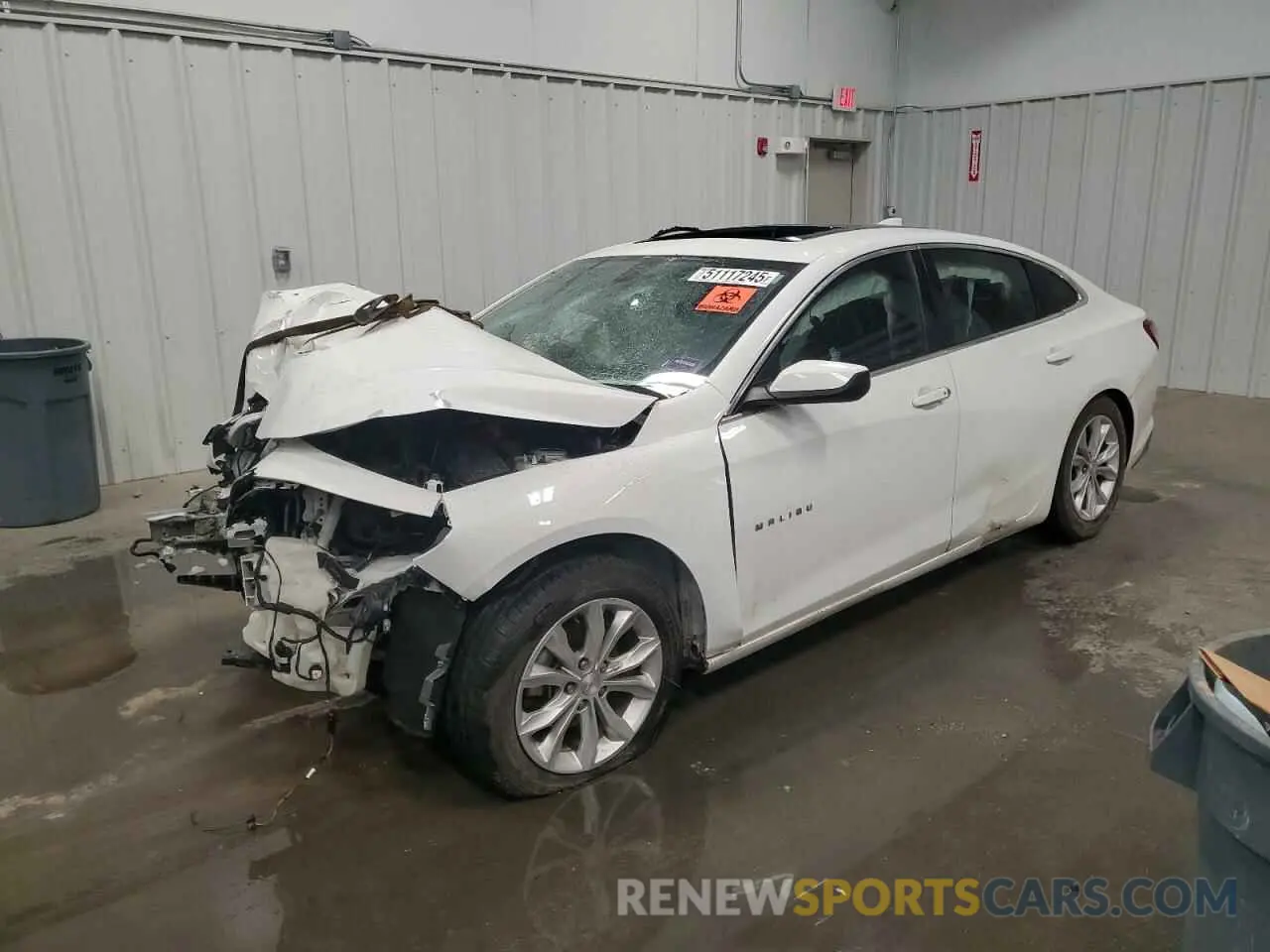 1 Photograph of a damaged car 1G1ZD5ST6NF165516 CHEVROLET MALIBU 2022