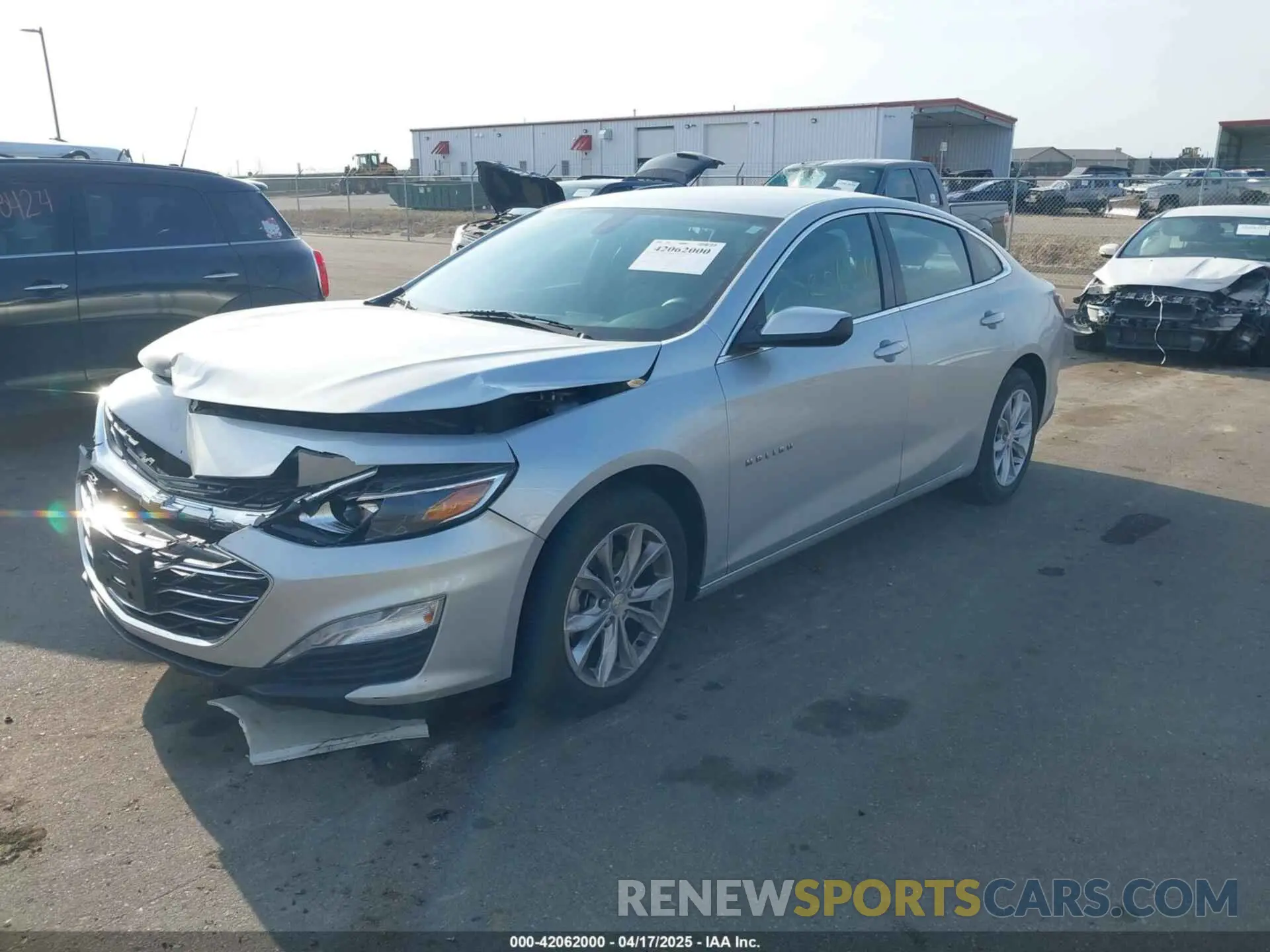 2 Photograph of a damaged car 1G1ZD5ST7NF142889 CHEVROLET MALIBU 2022